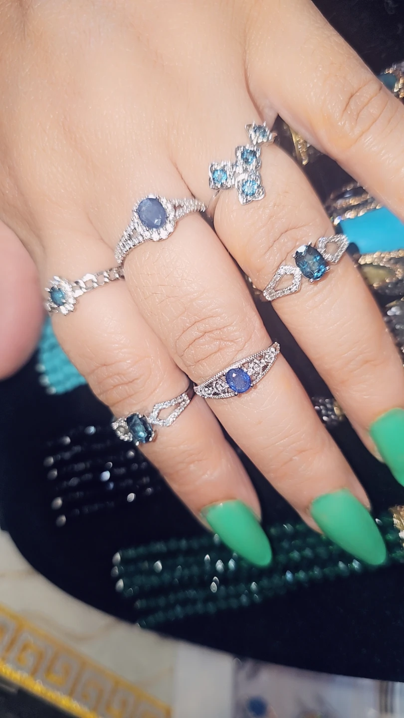 London Blue Topaz Gemstone  Rings 💙🩵 - photo 2