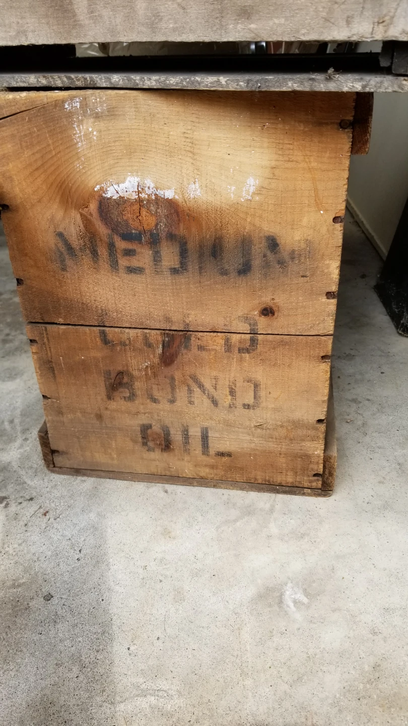 Wooden Crate "Medium Cold Bond Oil"