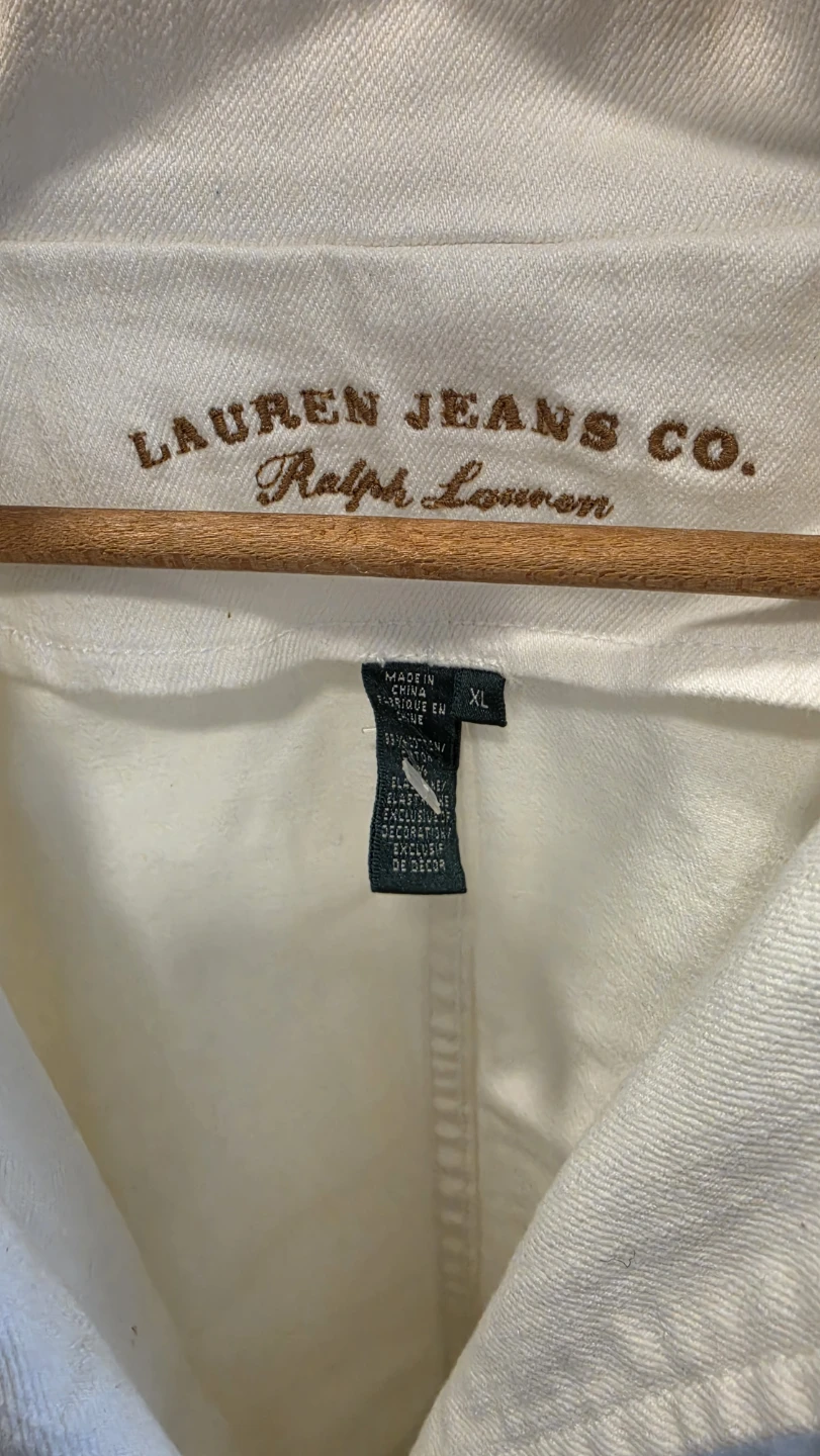 Lauren Jeans Co. Ralph Lauren White Blazer Jacket XL - photo 3