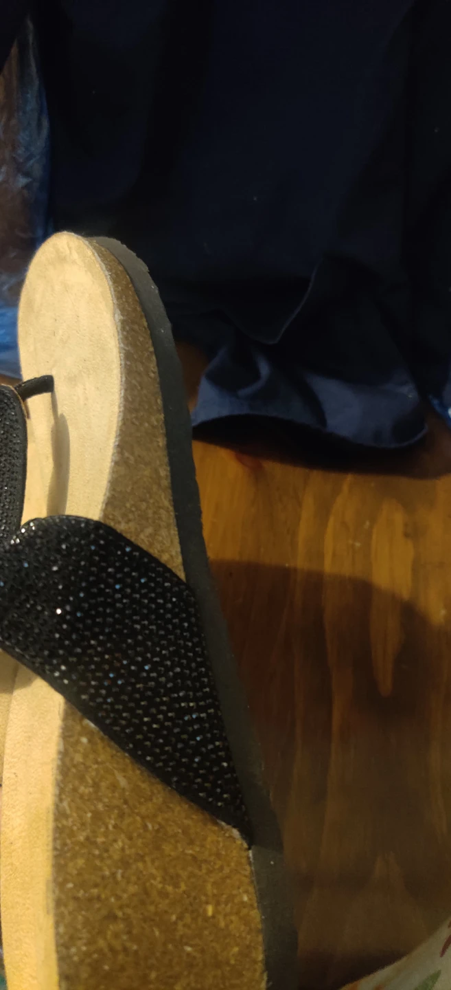 White Mountain Footbeds Women's Black Sparkle Sandal - photo 3