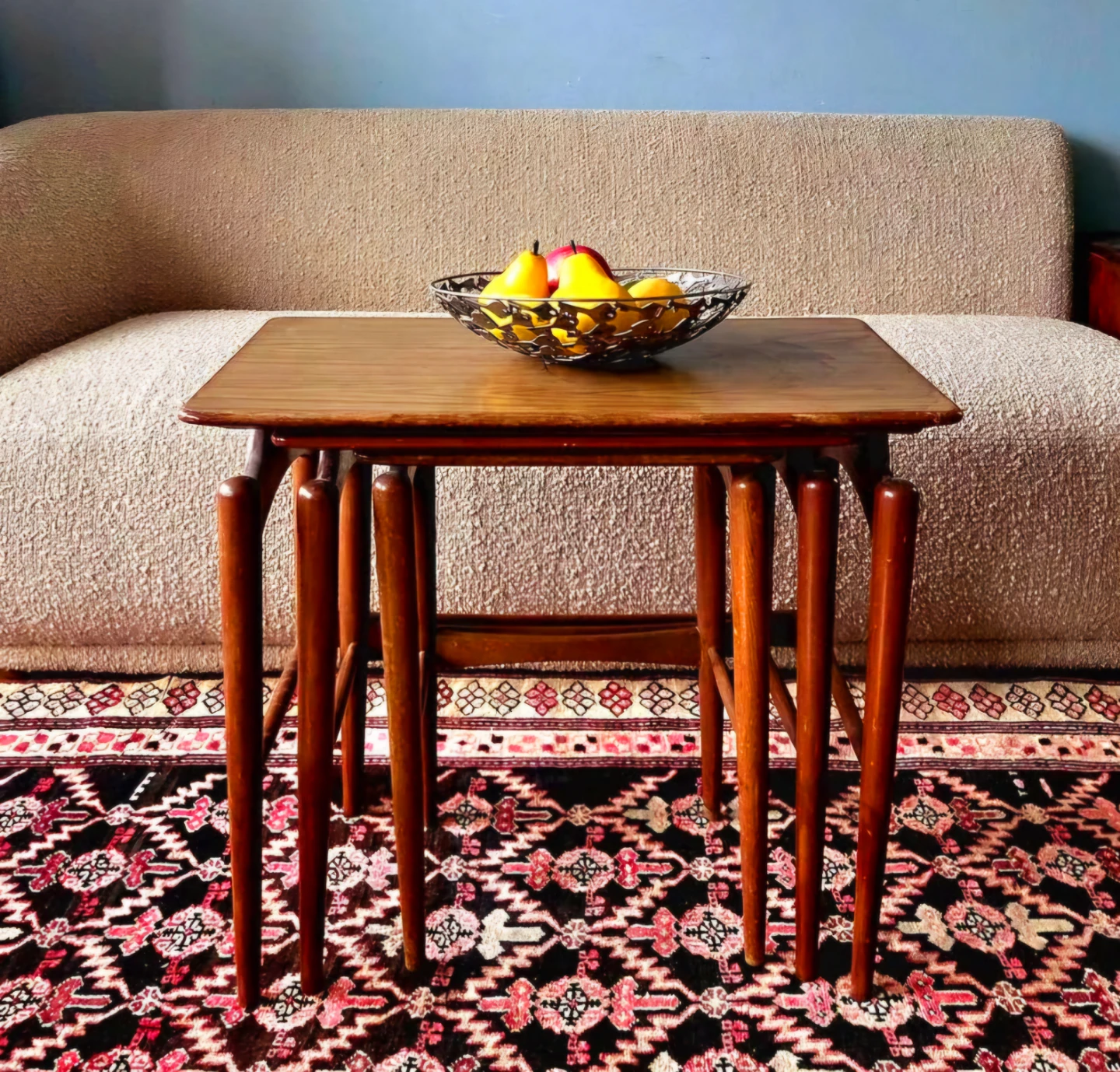 MCM 3 Piece Walnut Nesting Coffee Table Set (Price For All) - photo 4