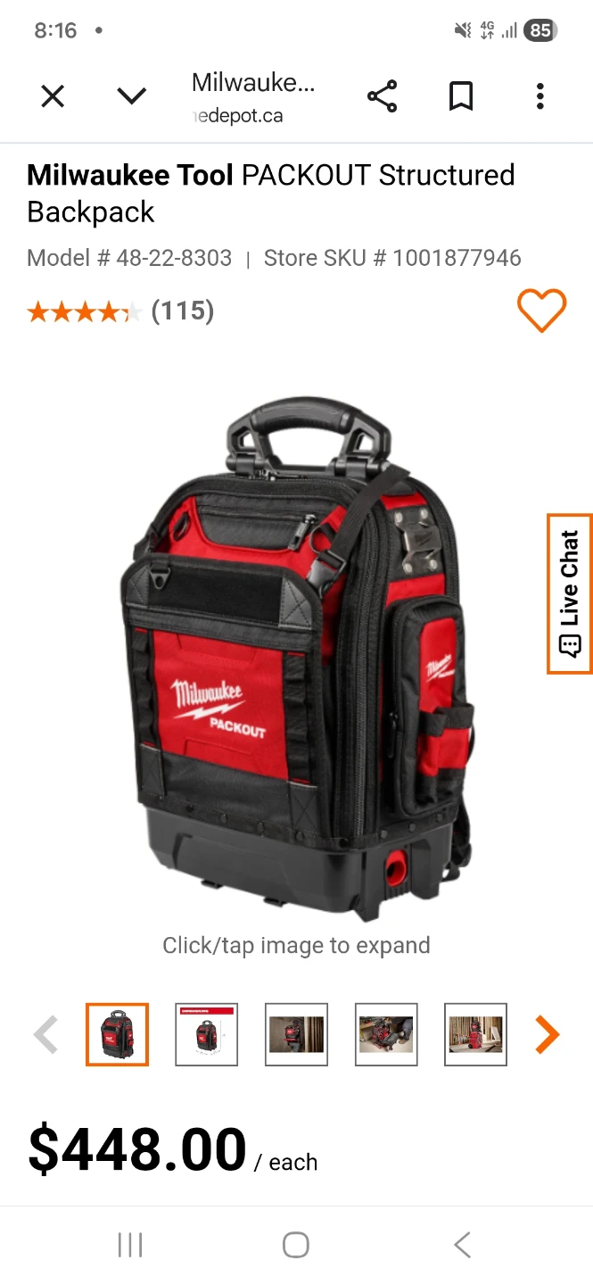 Milwaukee Tool PACKOUT Structured Backpack