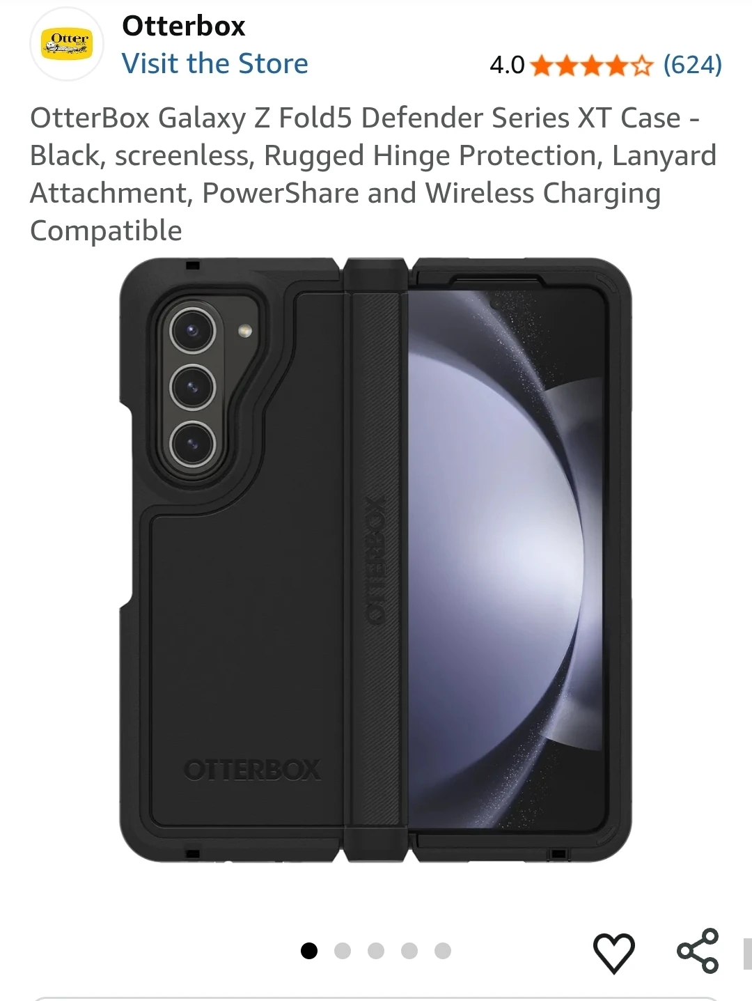 Otterbox Defender XT Case for Samsung Galaxy Z Fold5 - Black