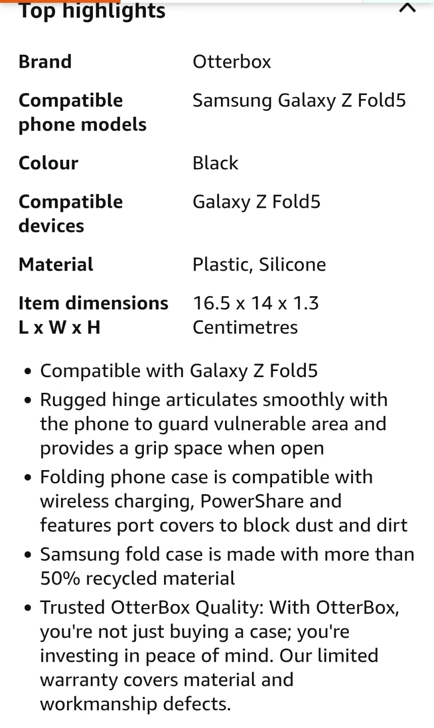 Otterbox Defender XT Case for Samsung Galaxy Z Fold5 - Black - photo 5