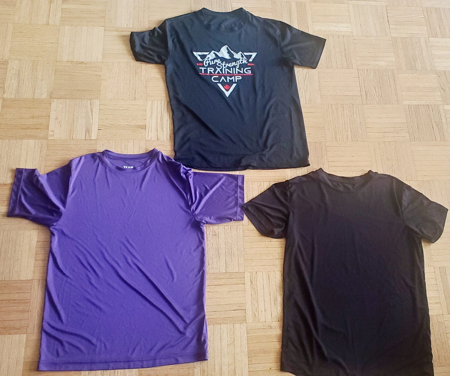 Bundle of 3 T-Shirts - Black and Purple