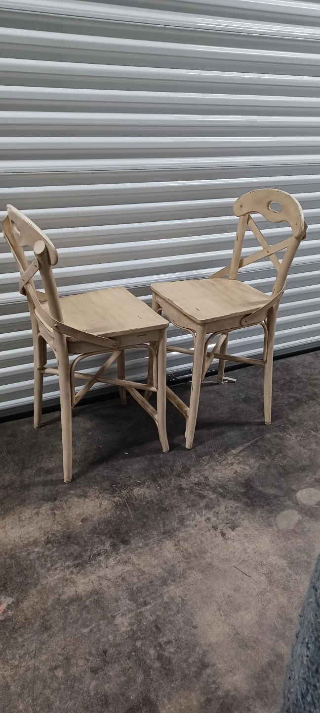 Set of 2 Vintage Style Wooden Chairs - photo 3
