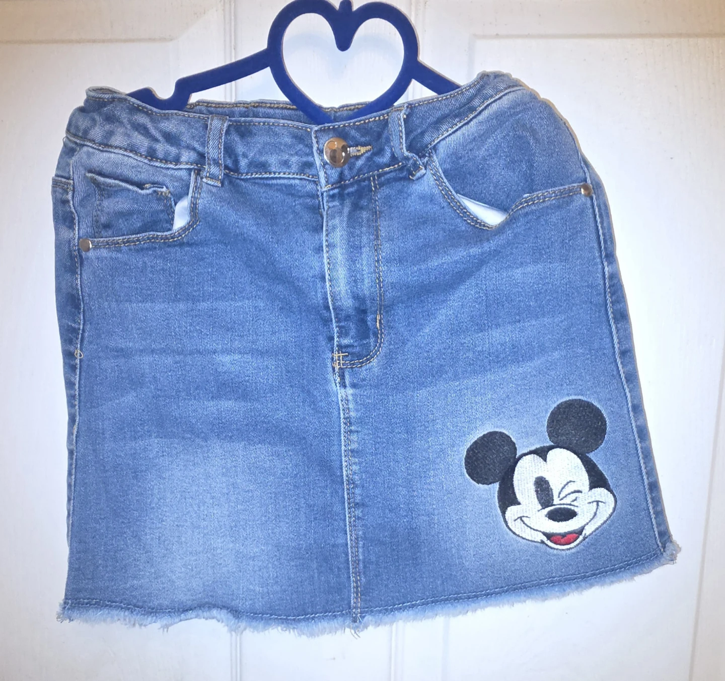 Girls Denim Mickey Mouse Skirt