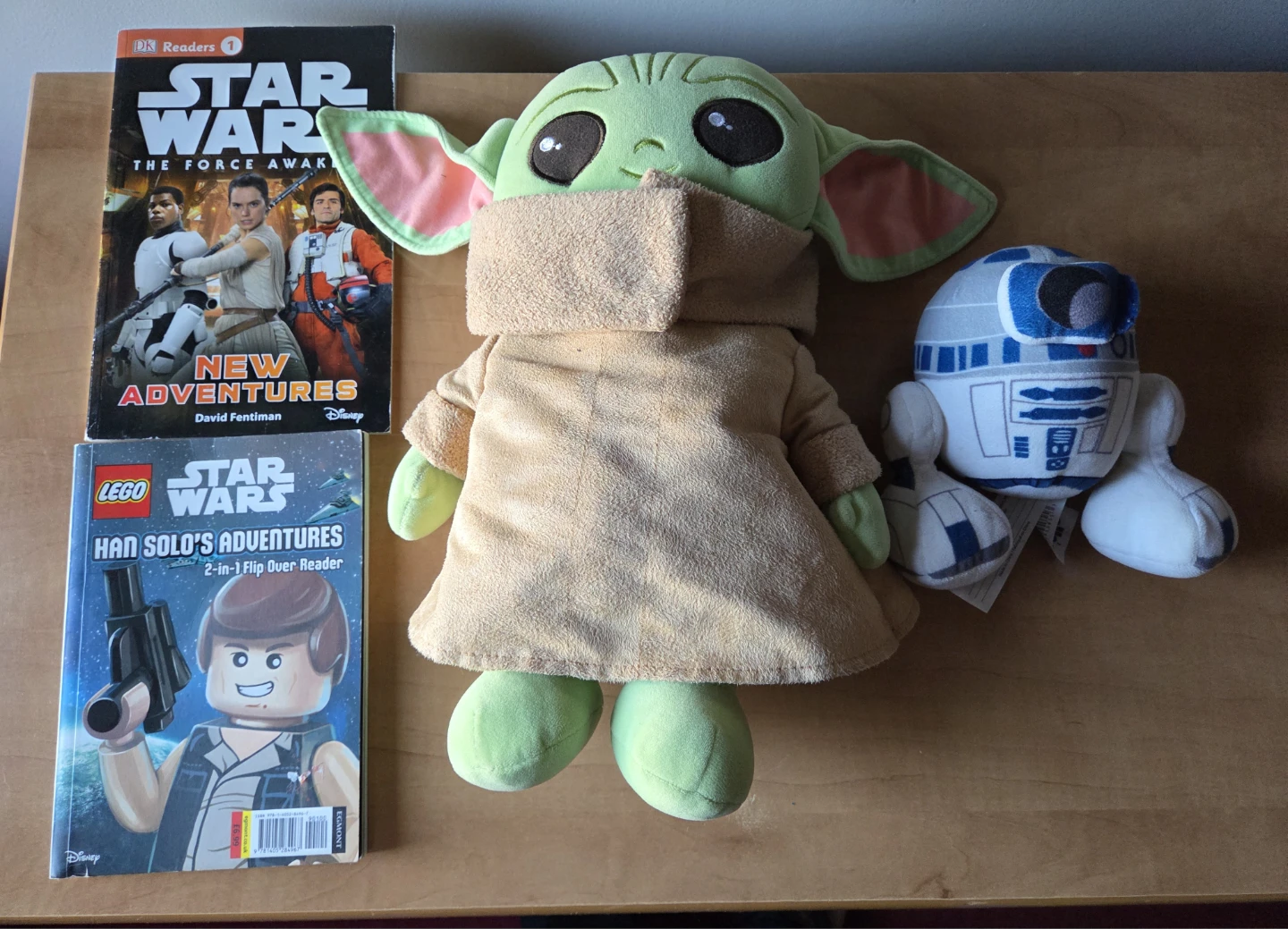 Star Wars Lot: Grogu Plush, R2-D2 Plush & 2 Books