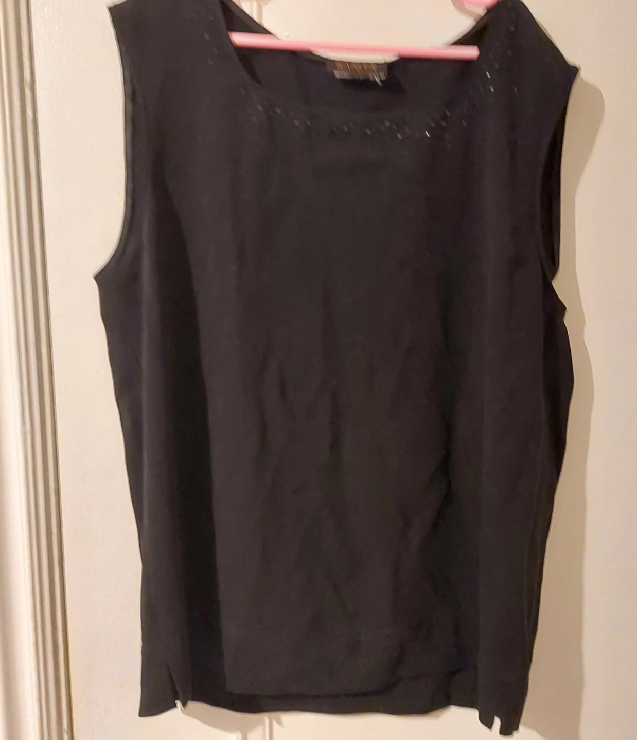 Horst Basler Black Beaded Tank Top