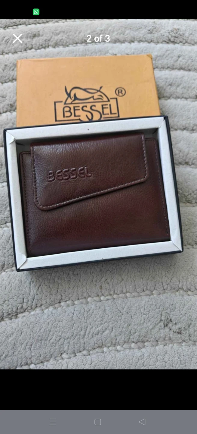 Bessel Brown Leather Bifold Wallet with Box - photo 3