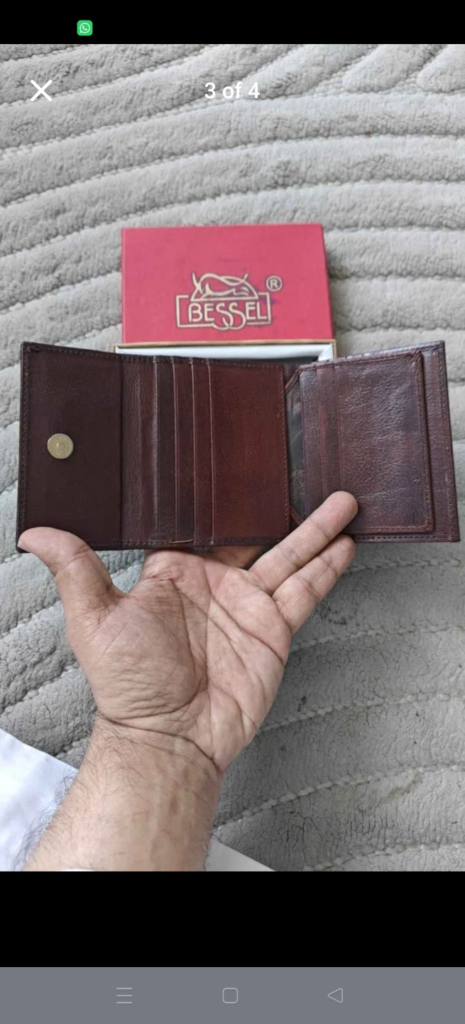 Bessel Brown Leather Bifold Wallet with Box - photo 4