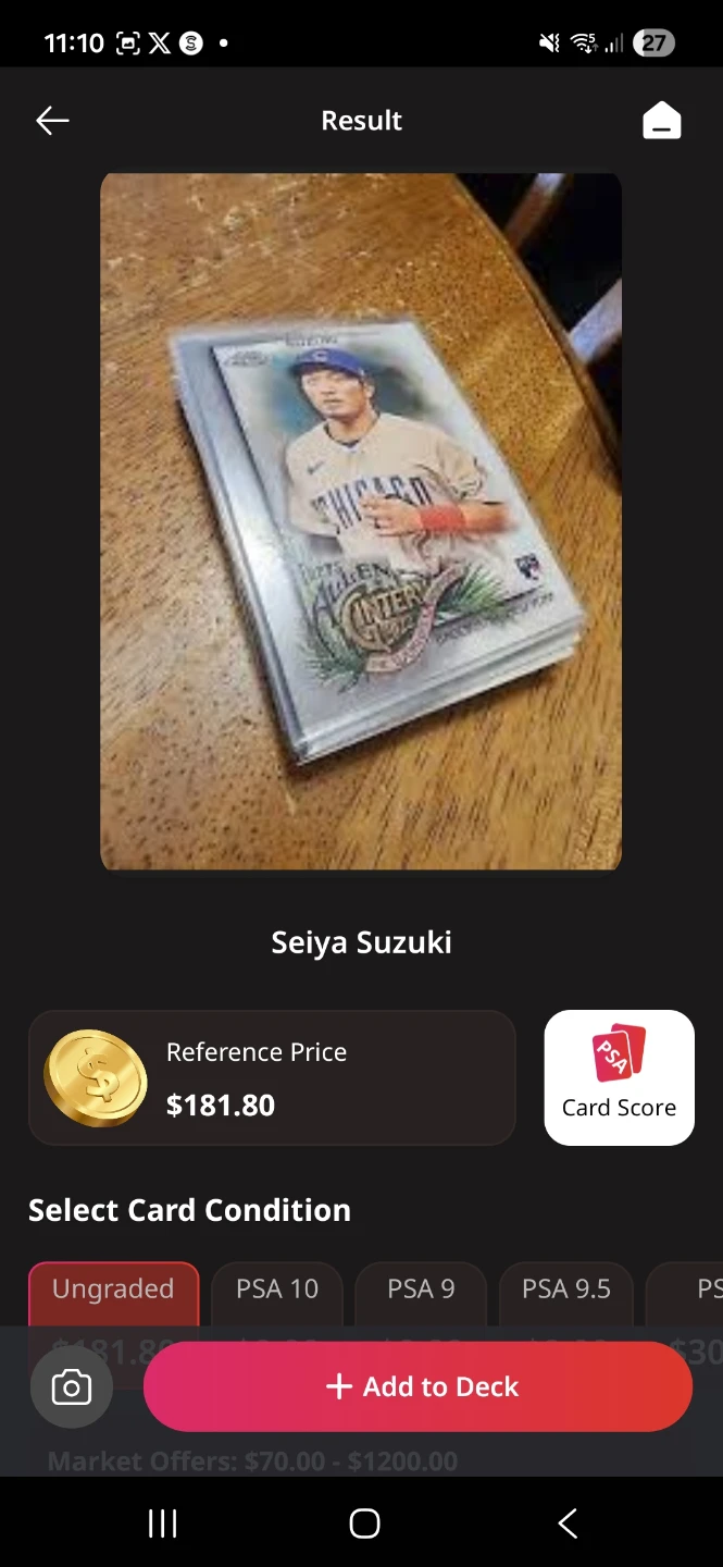 Seiya Suzuki Baseball Card