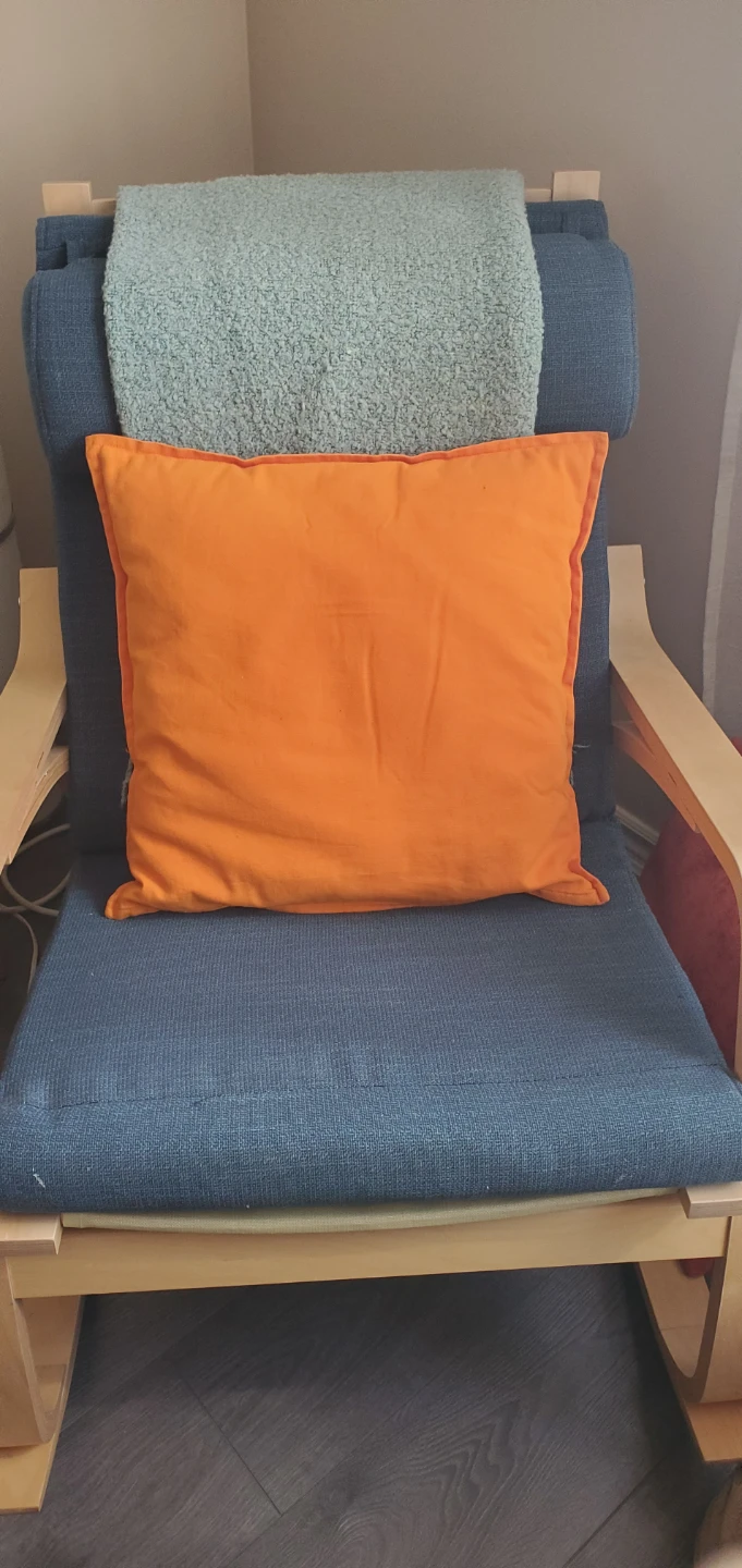 IKEA Orange accent throw pillow