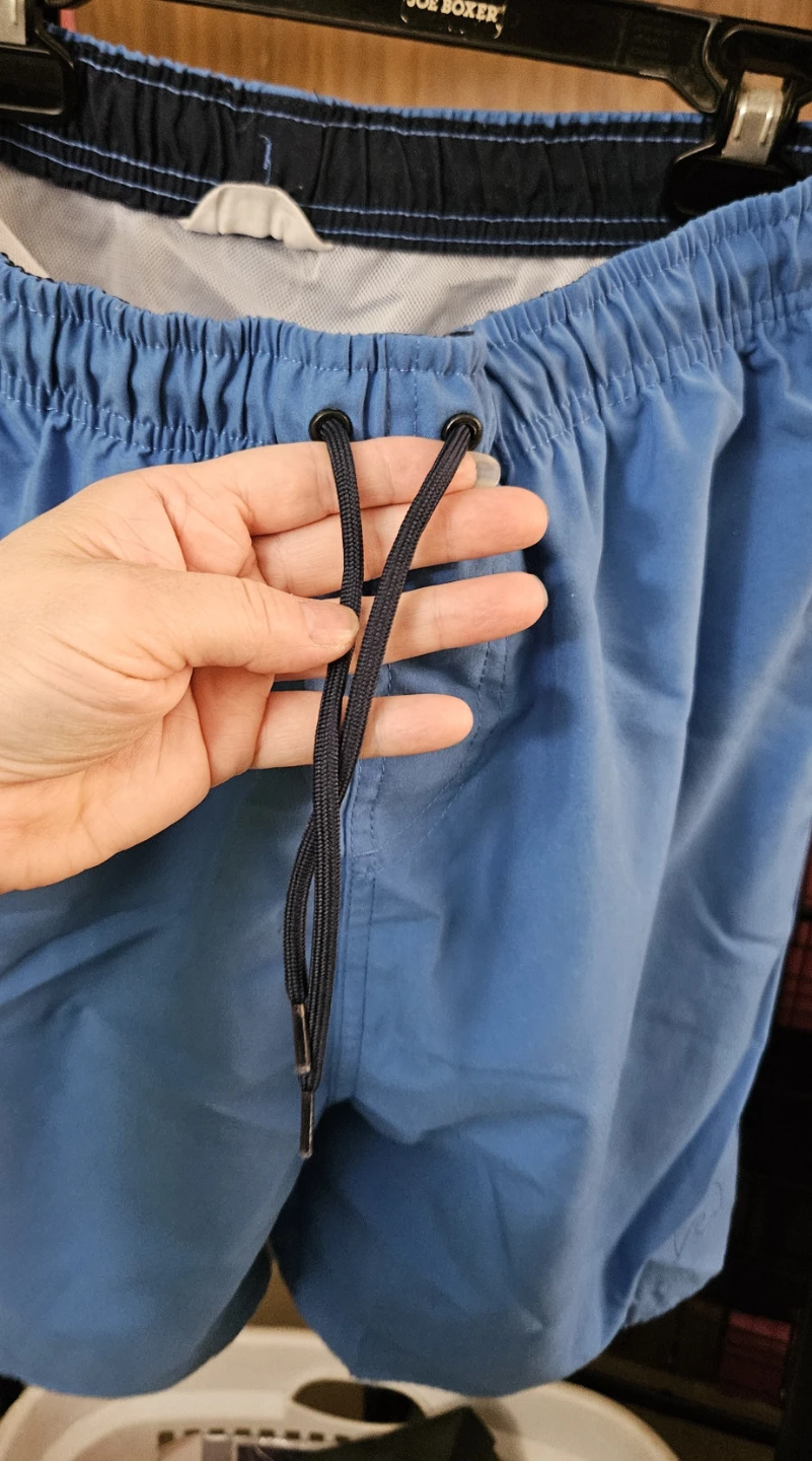 Blue Boxer Swim Trunks with liner - photo 3