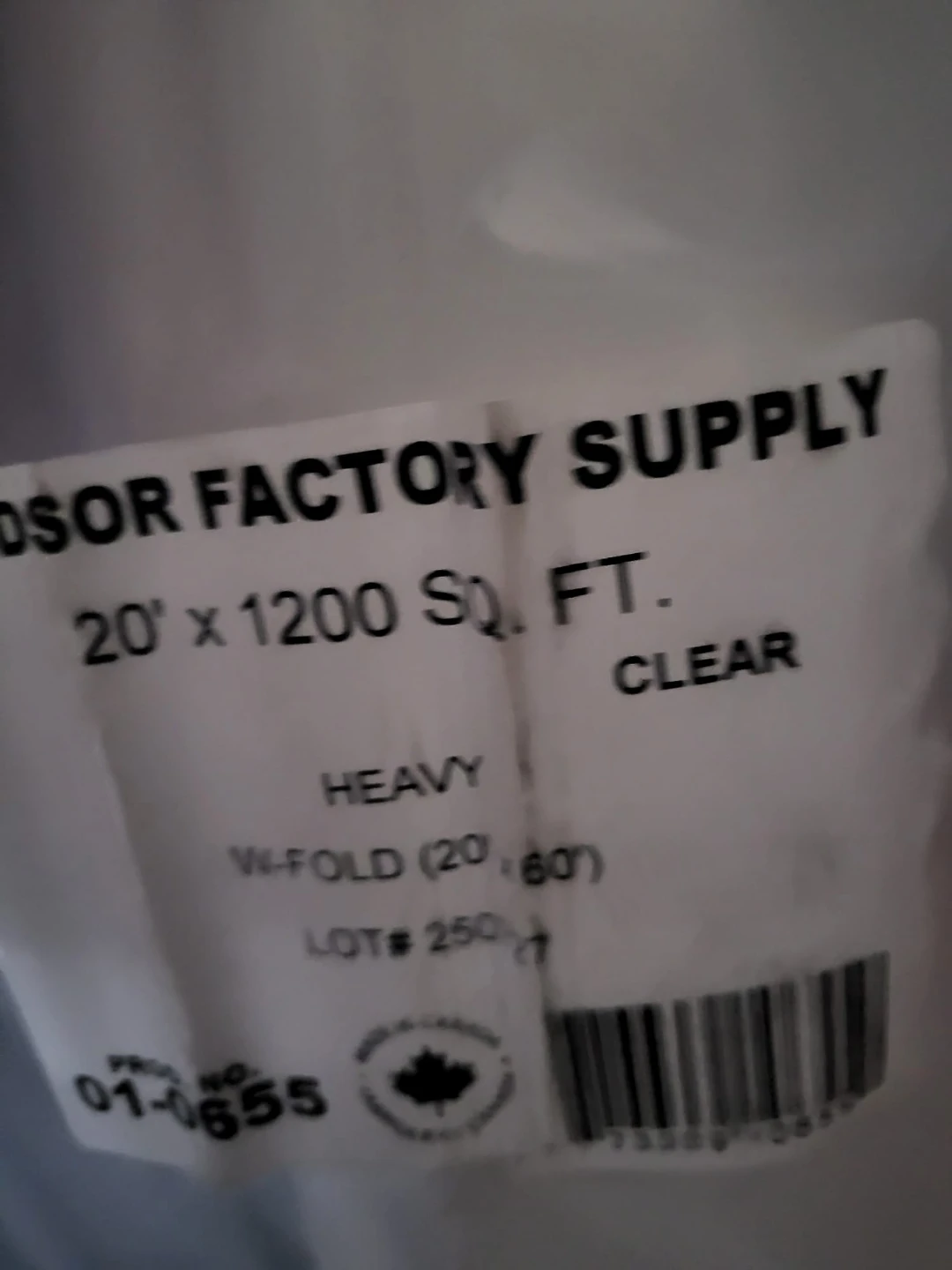 Windsor Factory Supply Heavy Clear Plastic Sheeting - photo 2