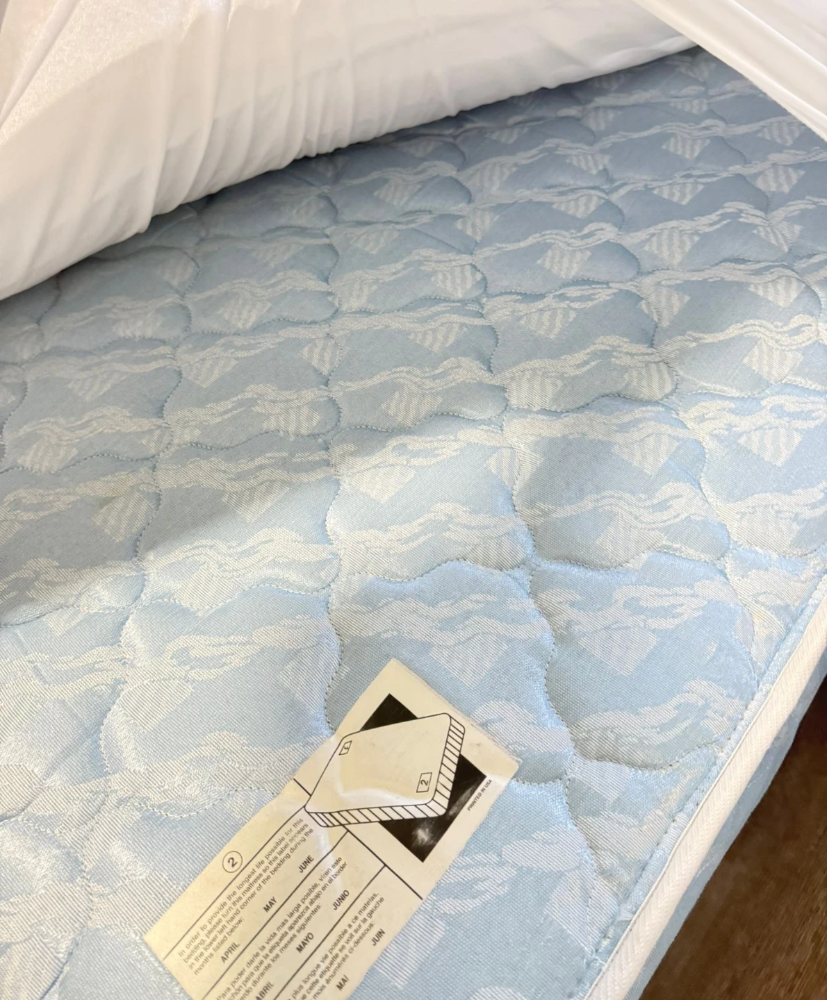 Blue Quilted Mattress