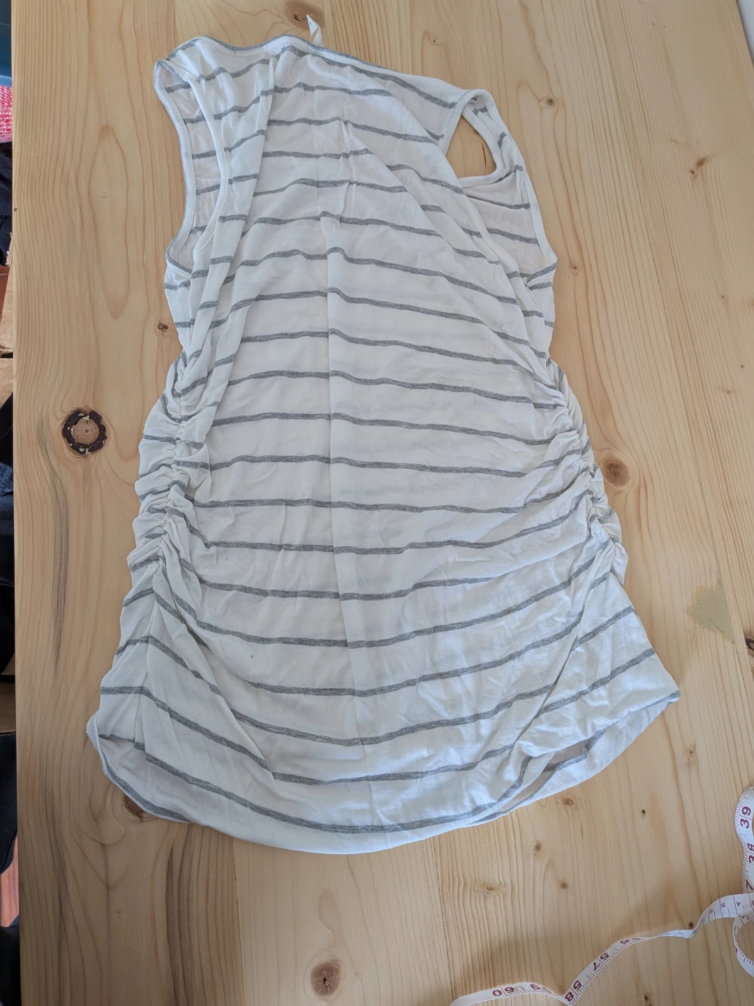 PinkBlush Striped Maternity Tank Top - White/Grey - photo 3