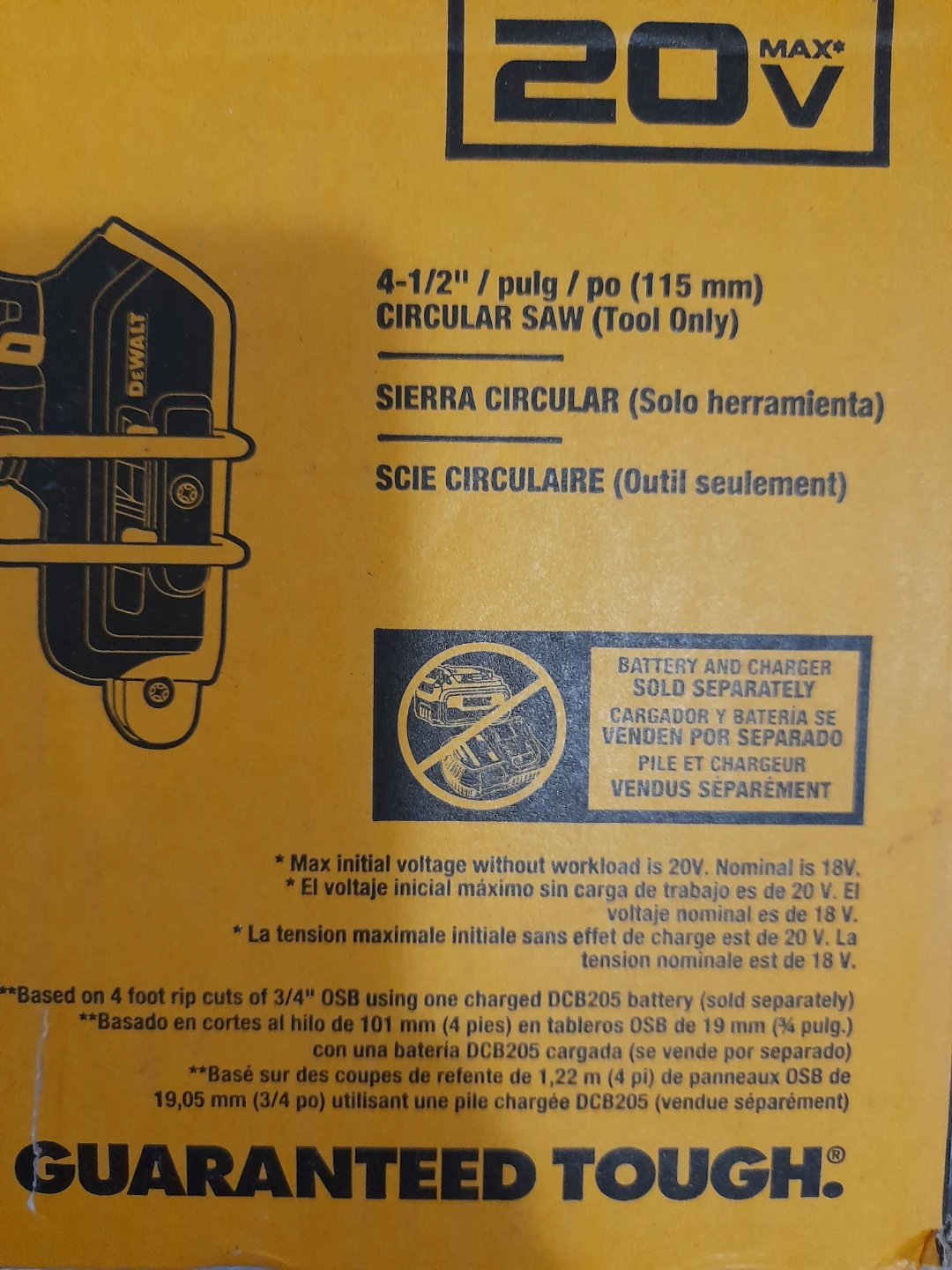 DEWALT ATOMIC COMPACT SERIES 20V MAX 4-1/2" Circular Saw - photo 2
