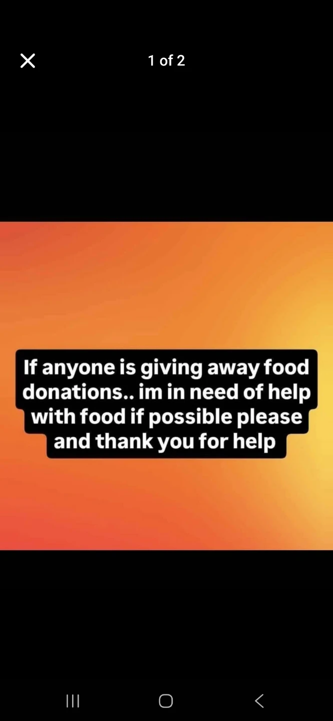 ( in need of help with food)