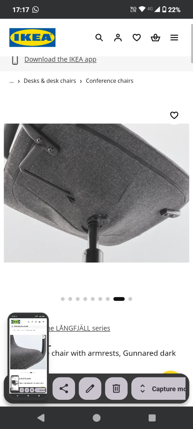 IKEA LÄNGFJÄLL Conference Chair with Armrests - photo 4