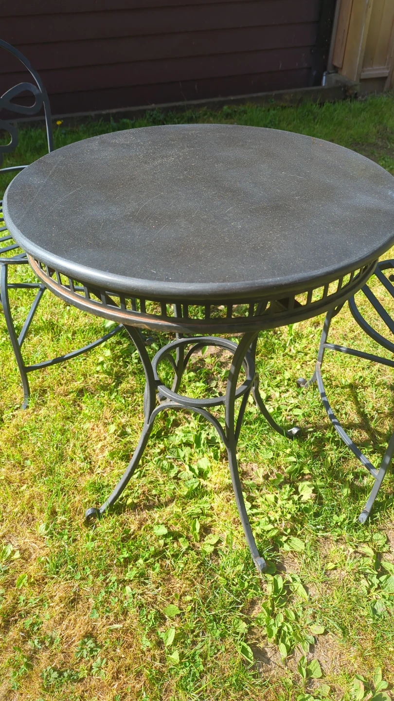Black Wrought Iron Patio Bistro Set - photo 4