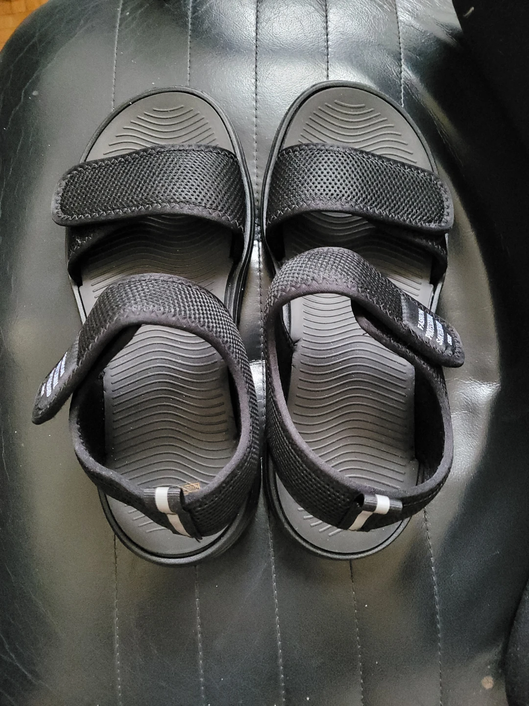 Black Hook and Loop Sandals Size 41