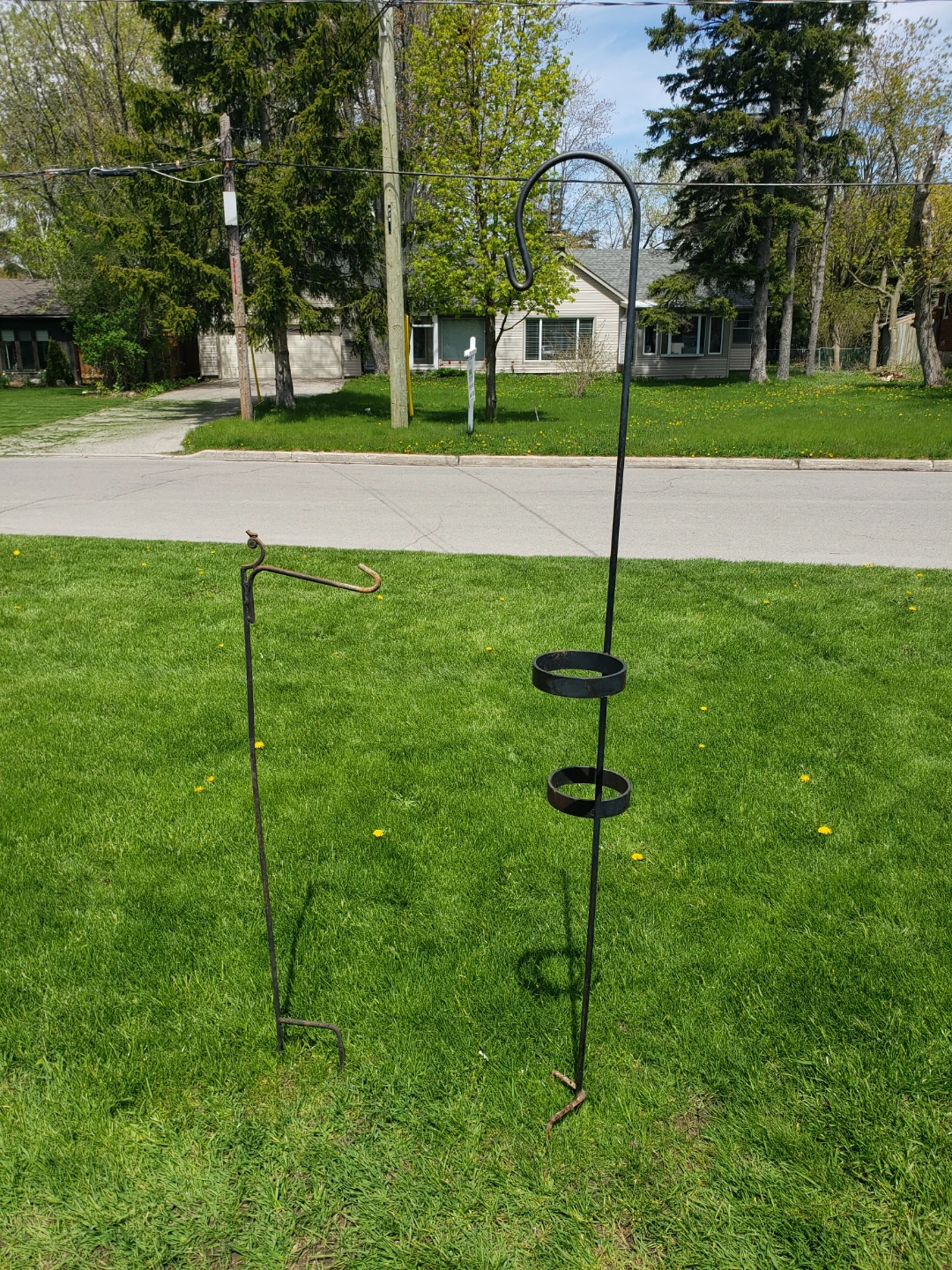 Set of 2 Metal Garden Shepherd Hooks