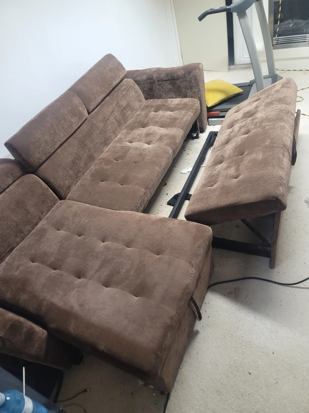 MOVING SALE...Brown Sectional Sofa with Storage