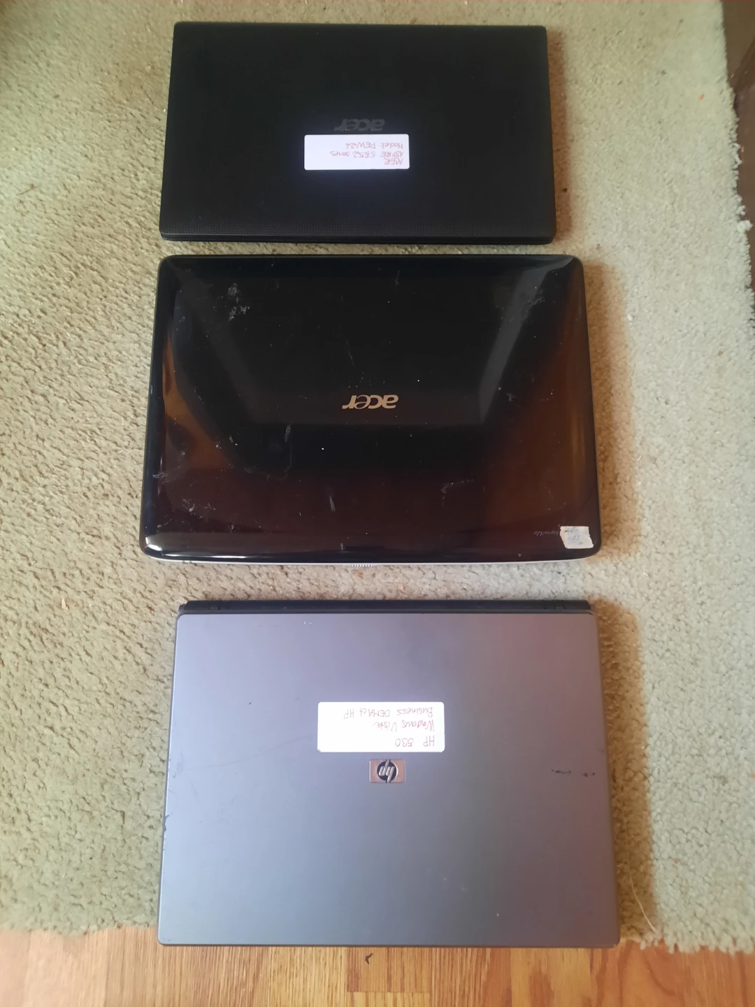 Acer Aspire 5552, Acer Aspire 7520, HP 530 Laptops