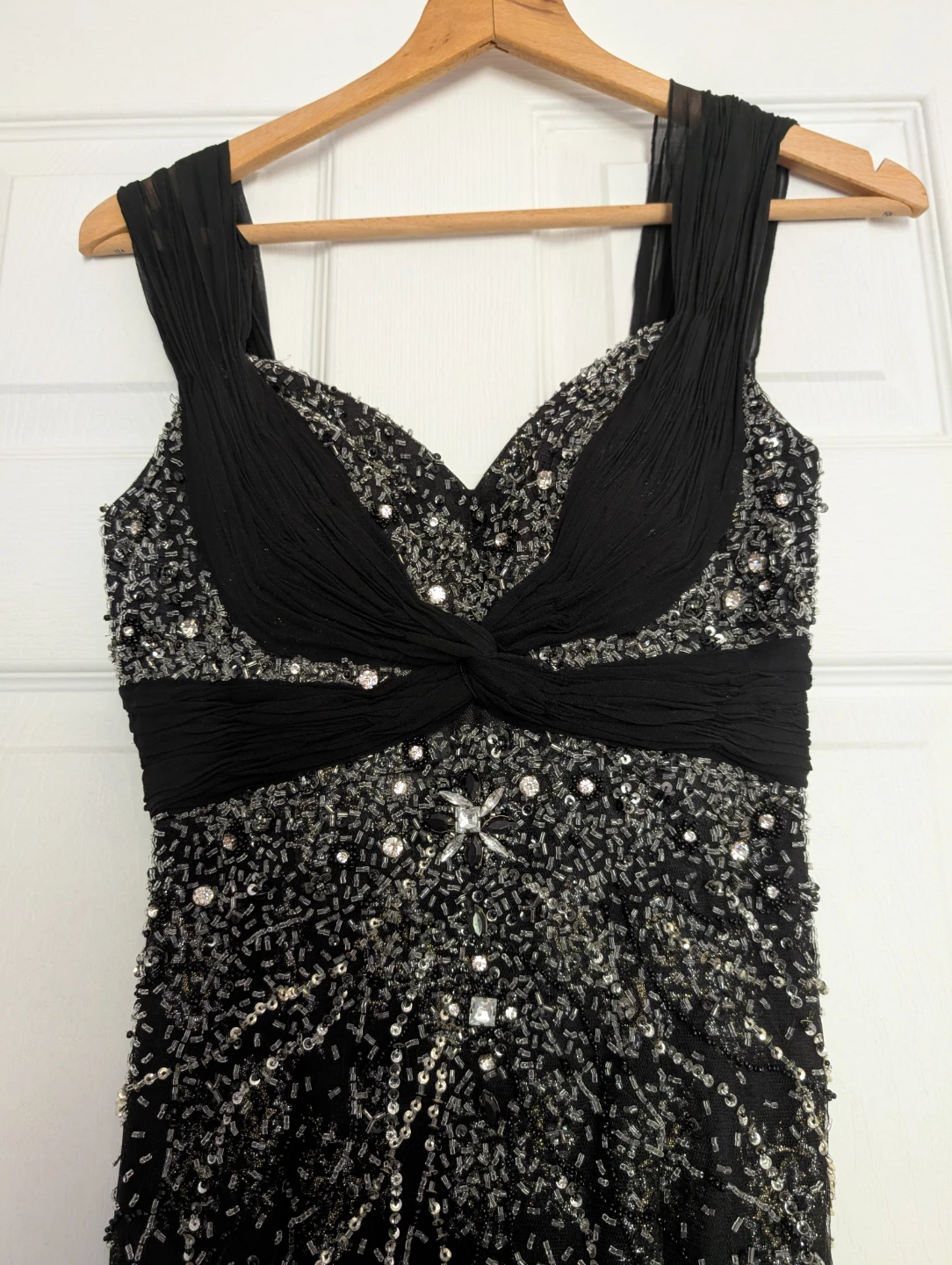 Black Beaded Gown - Size: XS - photo 2