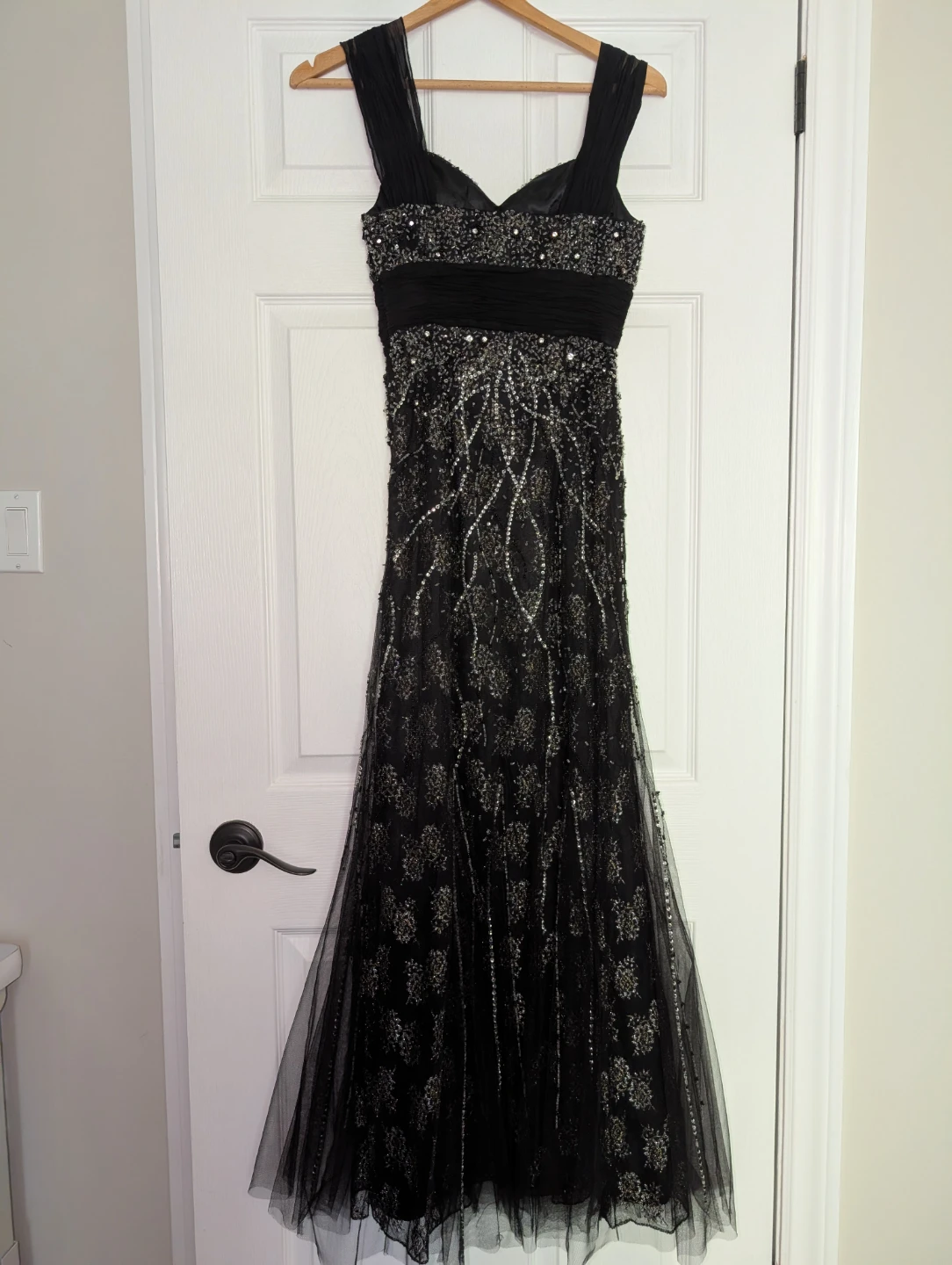 Black Beaded Gown - Size: XS - photo 3