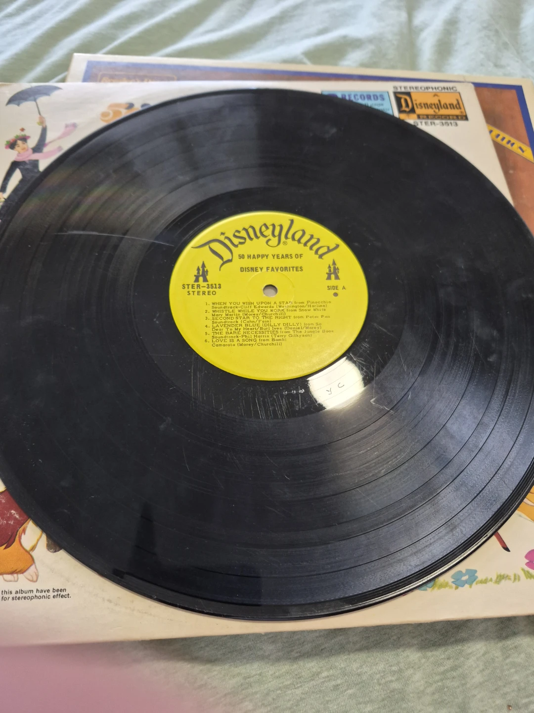 Disneyland 50 Happy Years of Disney Favorites Vinyl Record 1973 - photo 2
