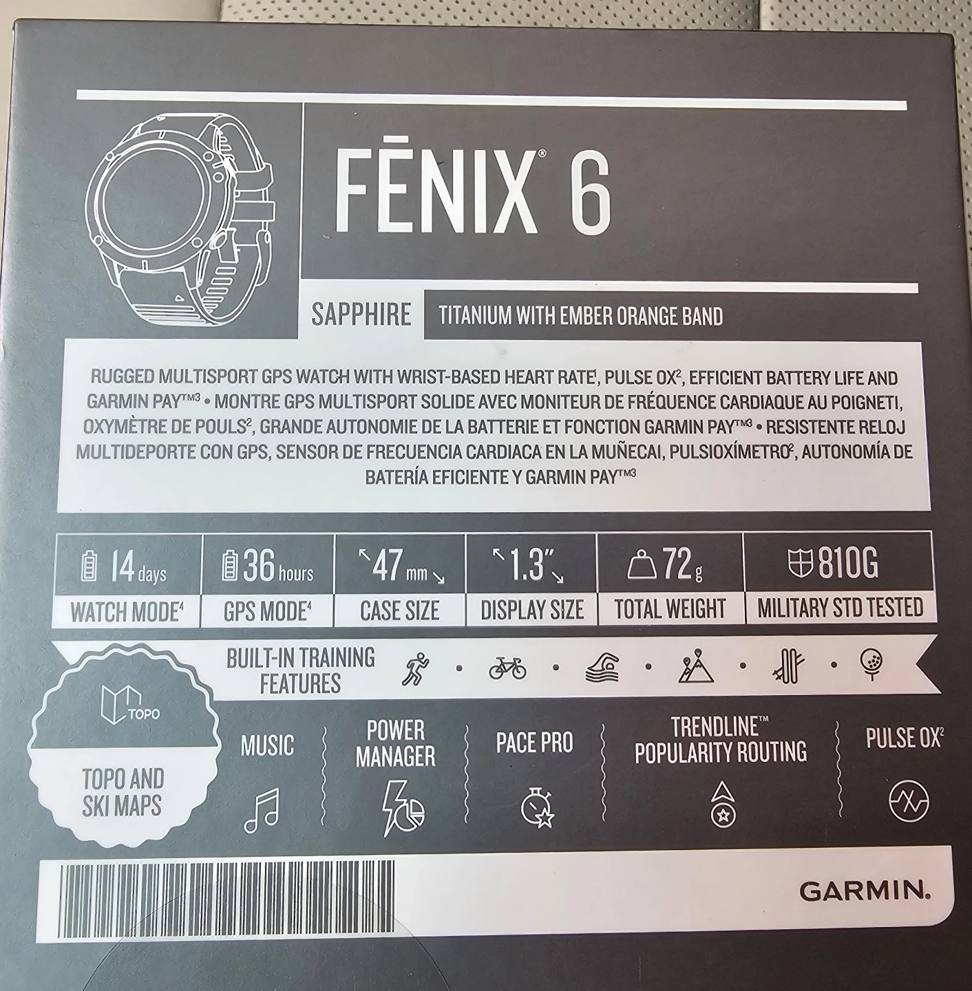 Garmin Fenix 6 Sapphire Multisport GPS Watch - photo 5