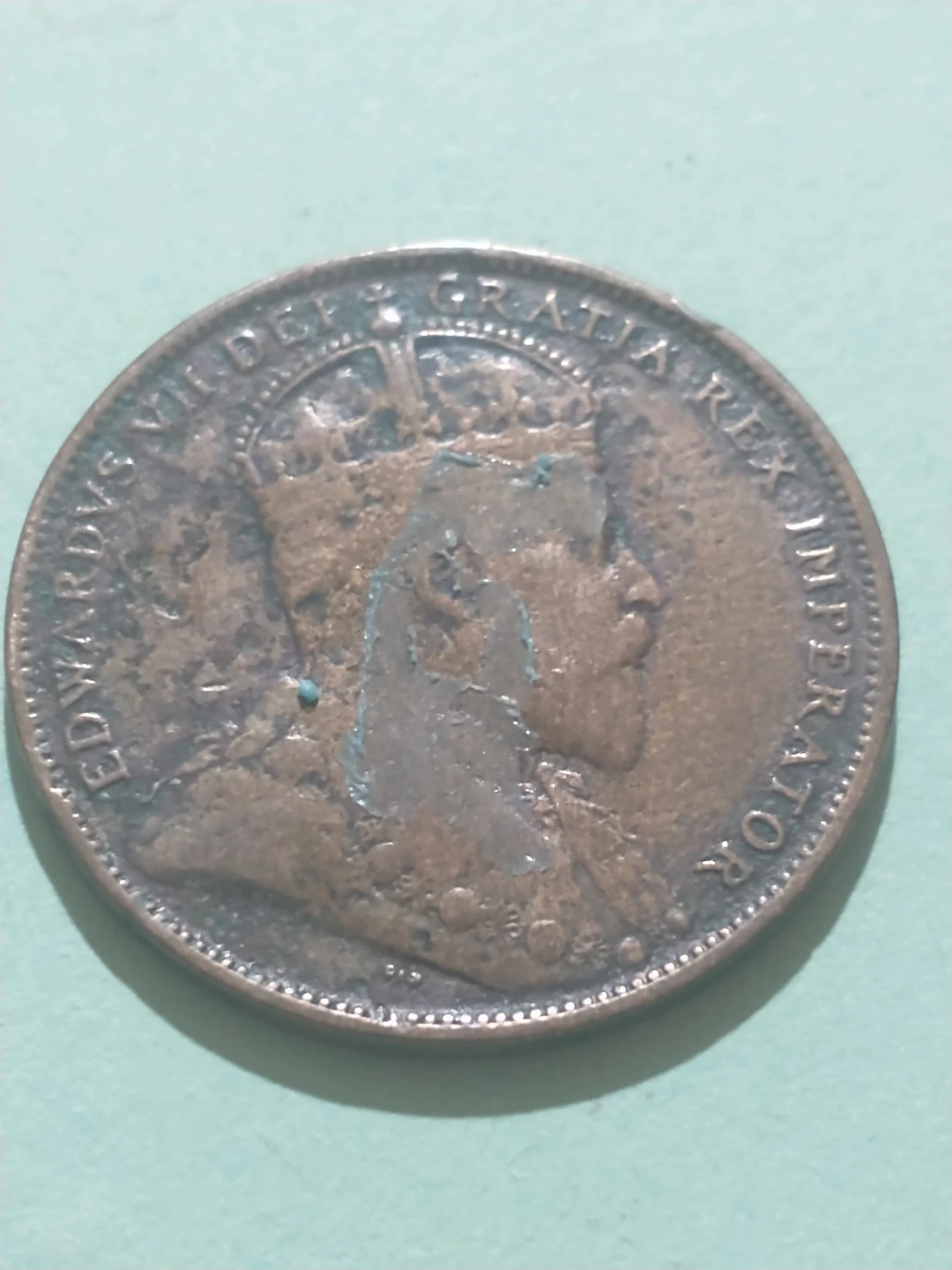 Newfoundland 1907 One Cent (damaged) - photo 4