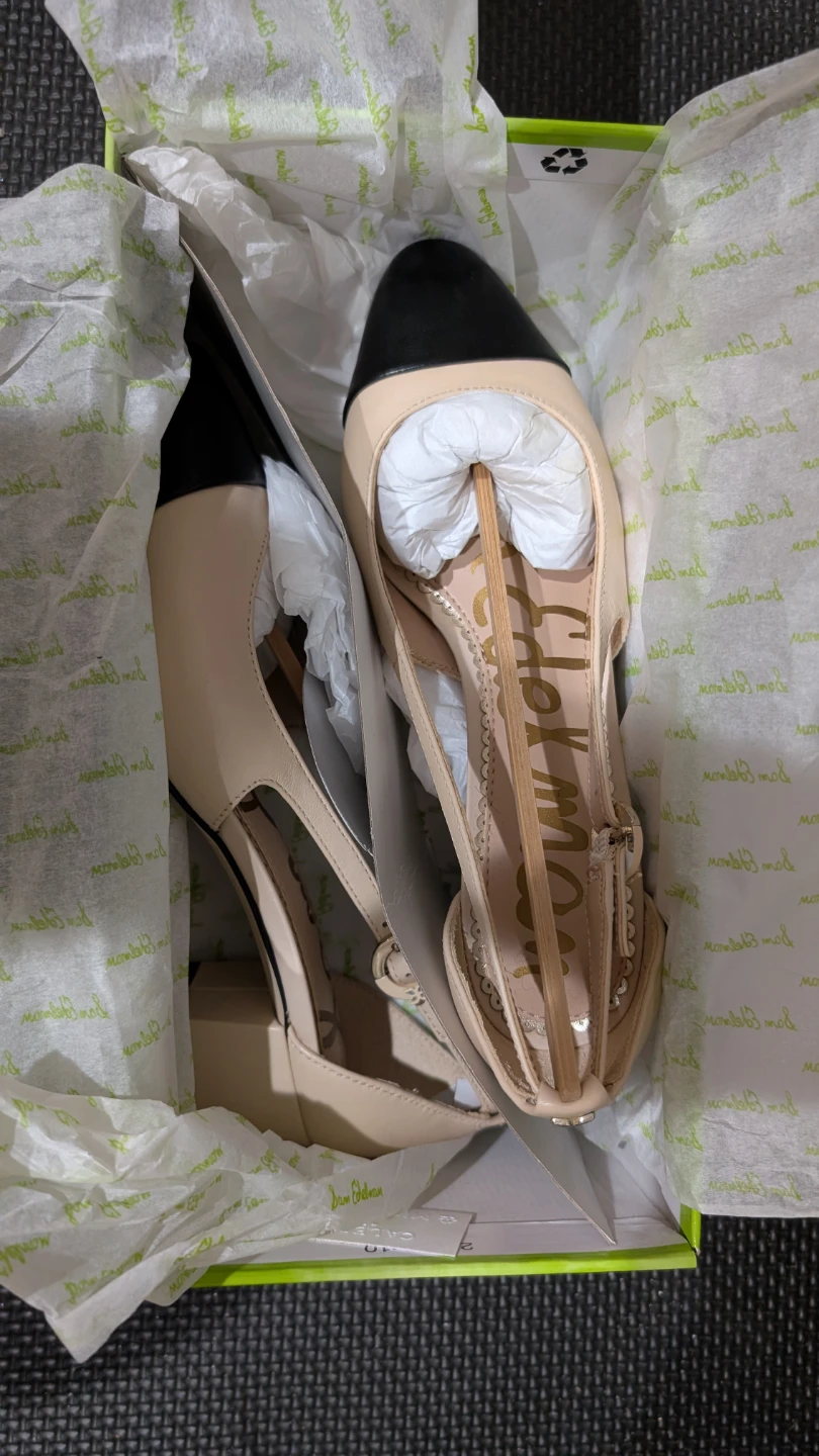 Sam Edelman Leah Cap Toe Pumps - Nude/Black, Size 5.5 - photo 4