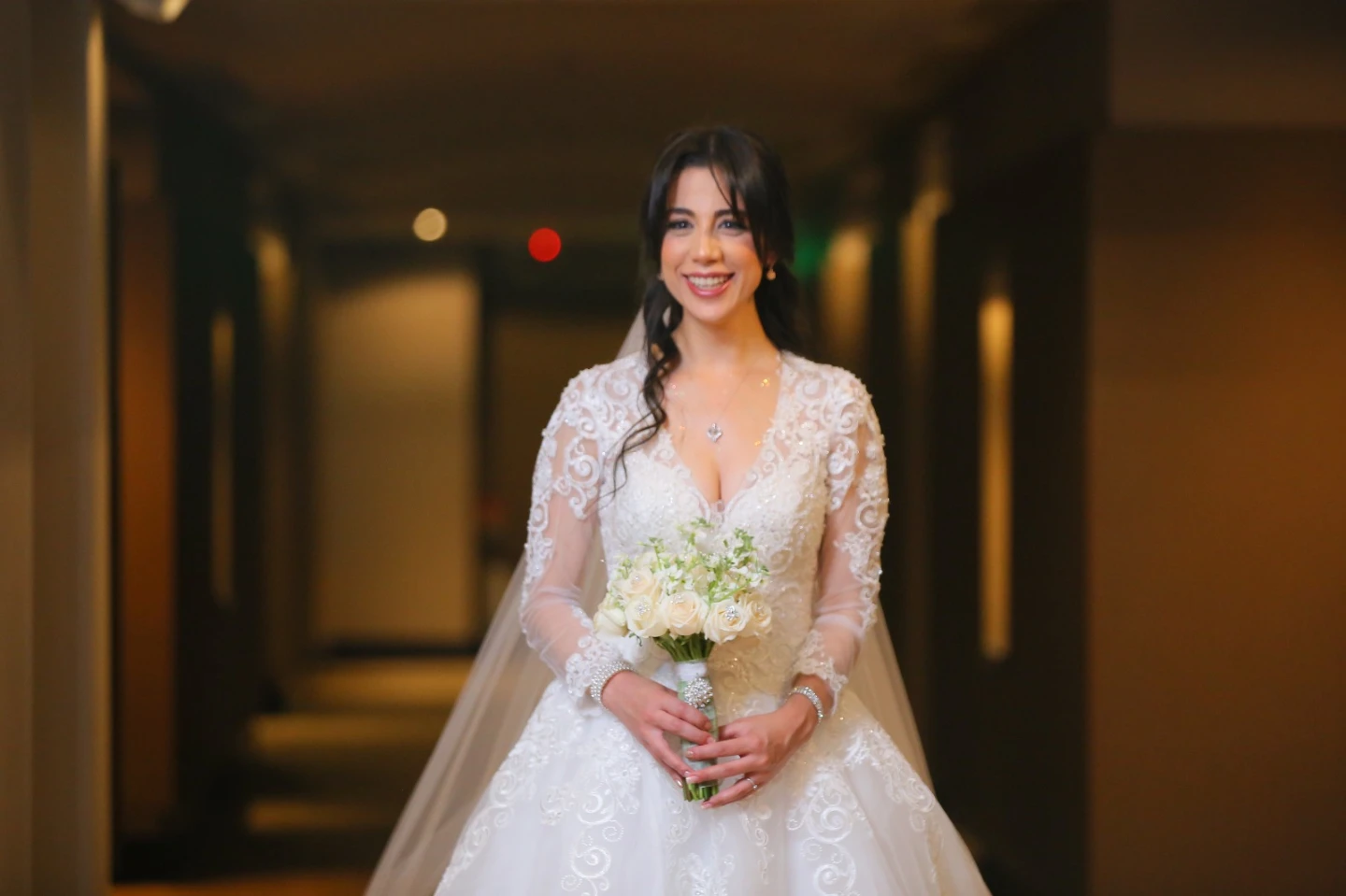 Wedding Dress with Long Lace Sleeves - photo 2