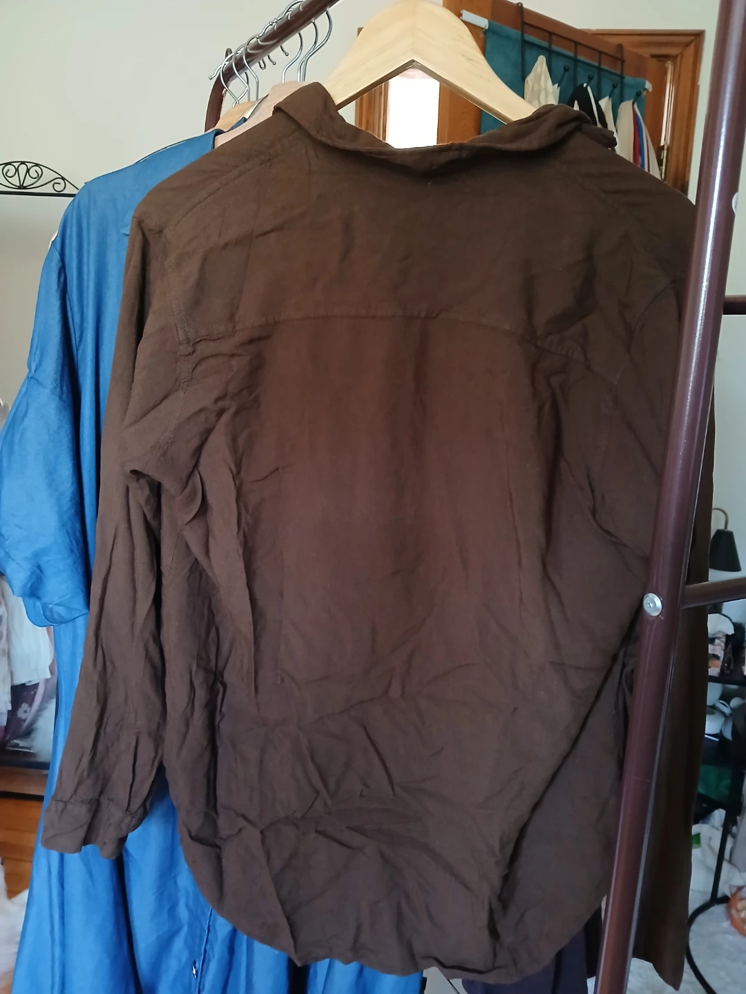 Zara Essentials Brown Button-Up Shirt - photo 2