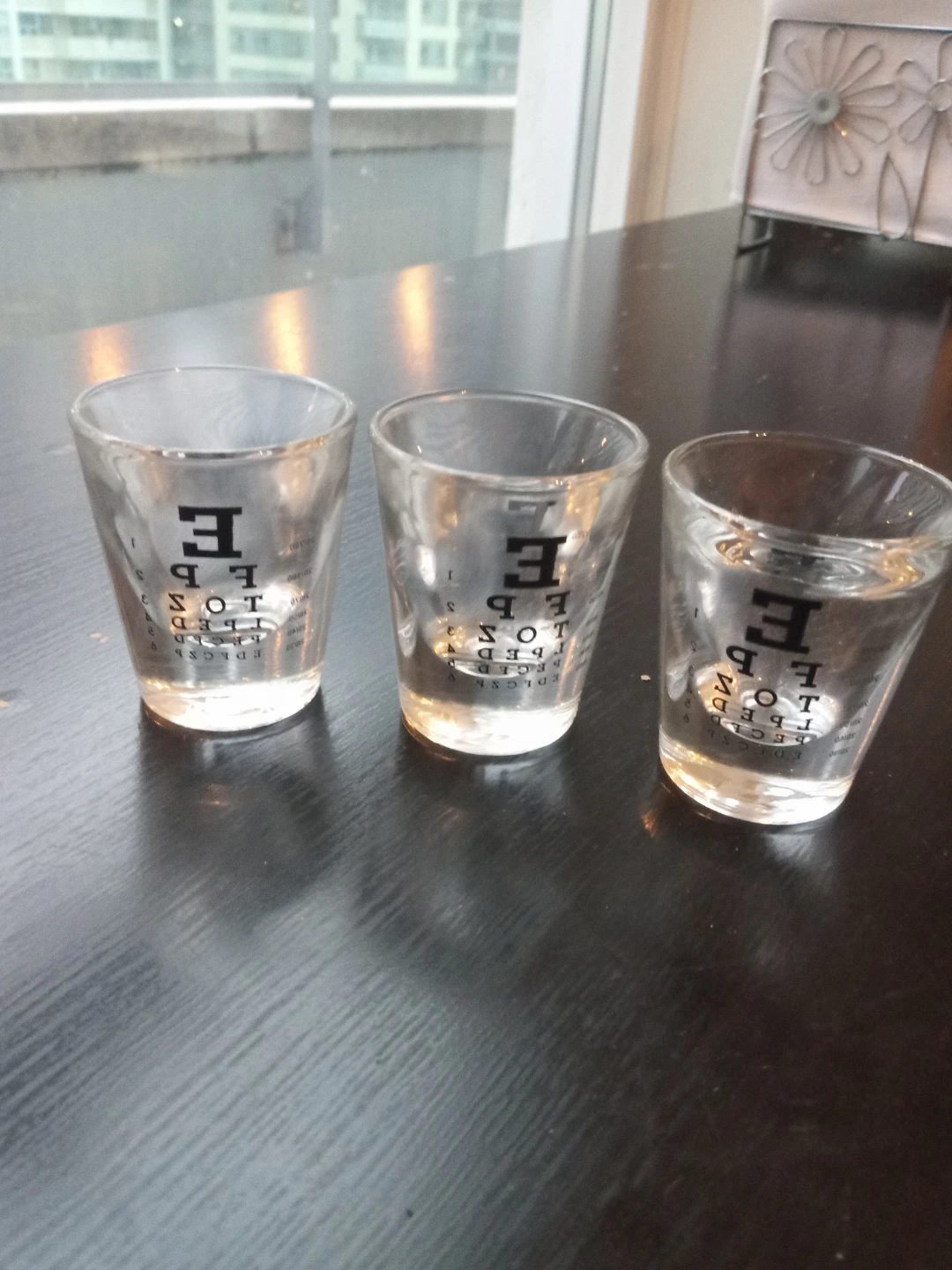 Eye Chart Shot Glasses (Set of 3)