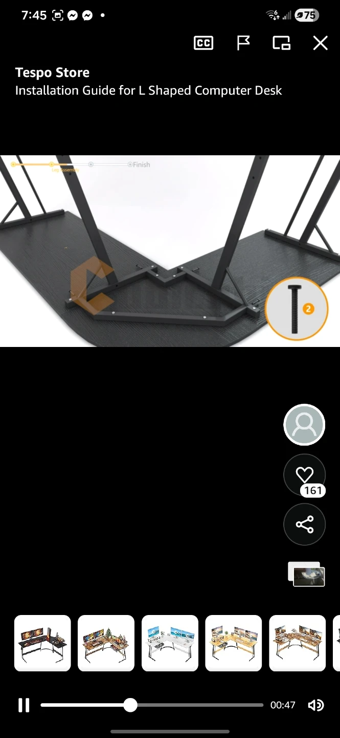 Tespo Store L Shaped Computer Desk Installation Guide - photo 2