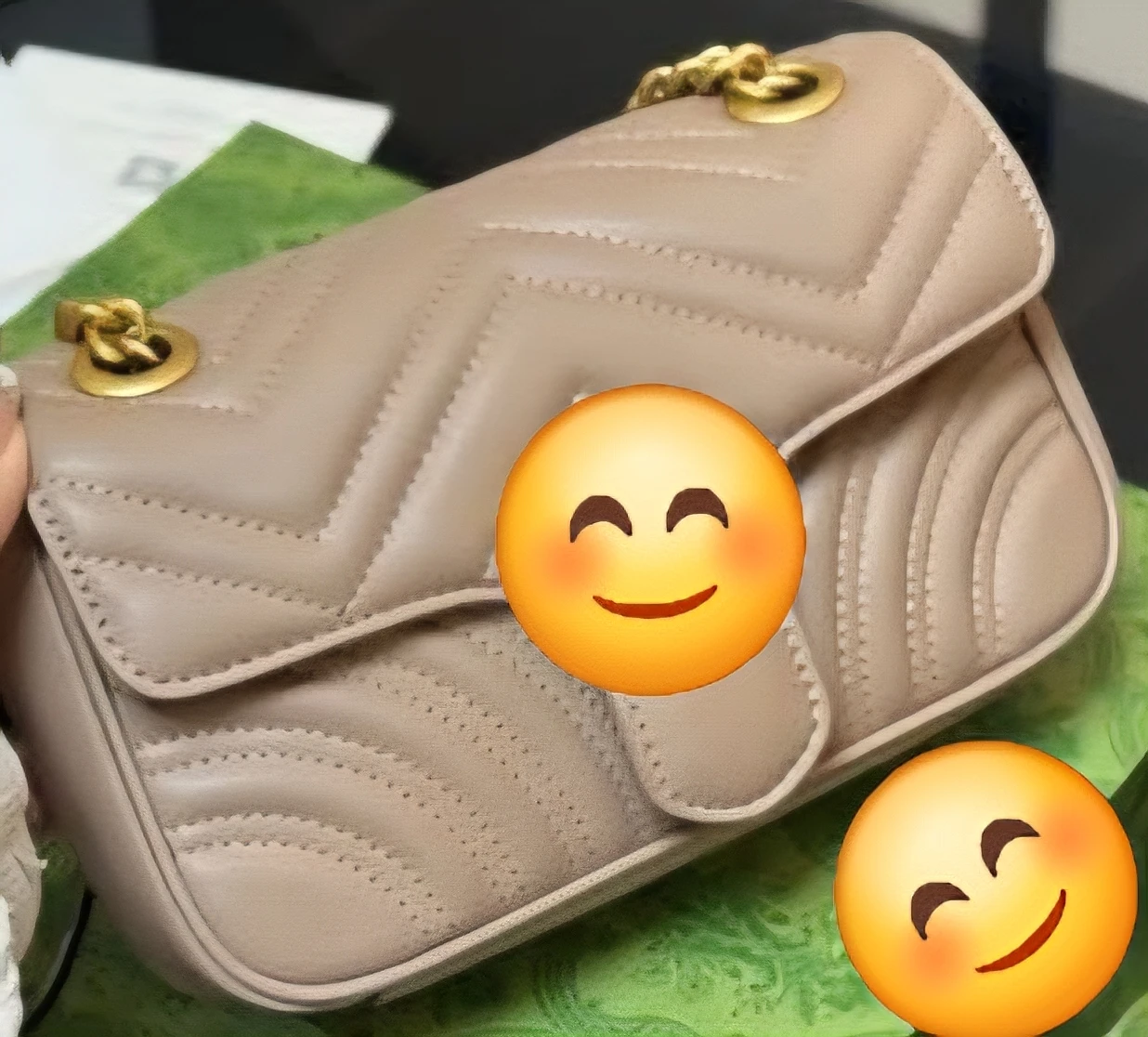 Quilted Shoulder Bag with Gold Chain - photo 2