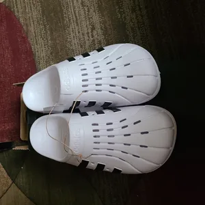 Womam Adidas White Slides Clogs size 9