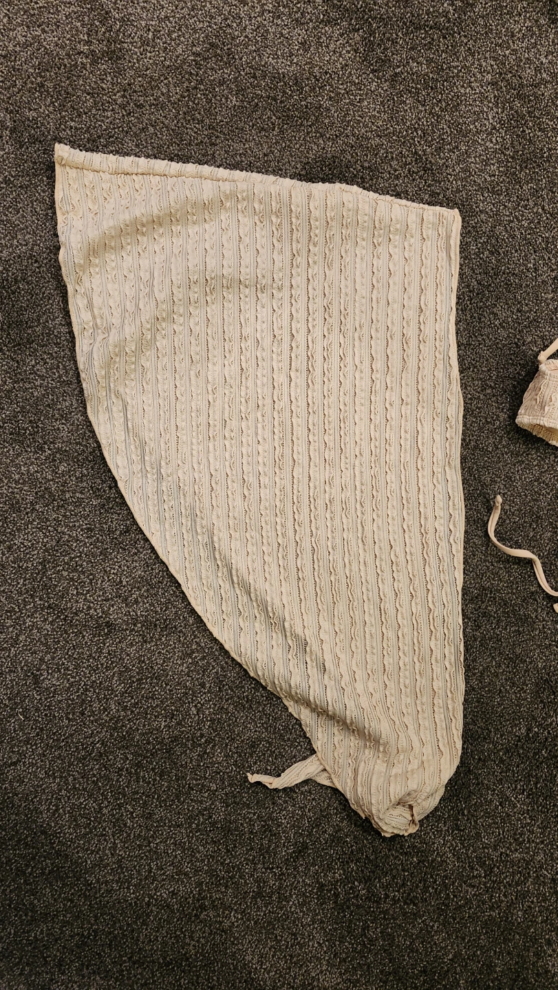 Cream Textured Bikini with Sarong - Size M - photo 4
