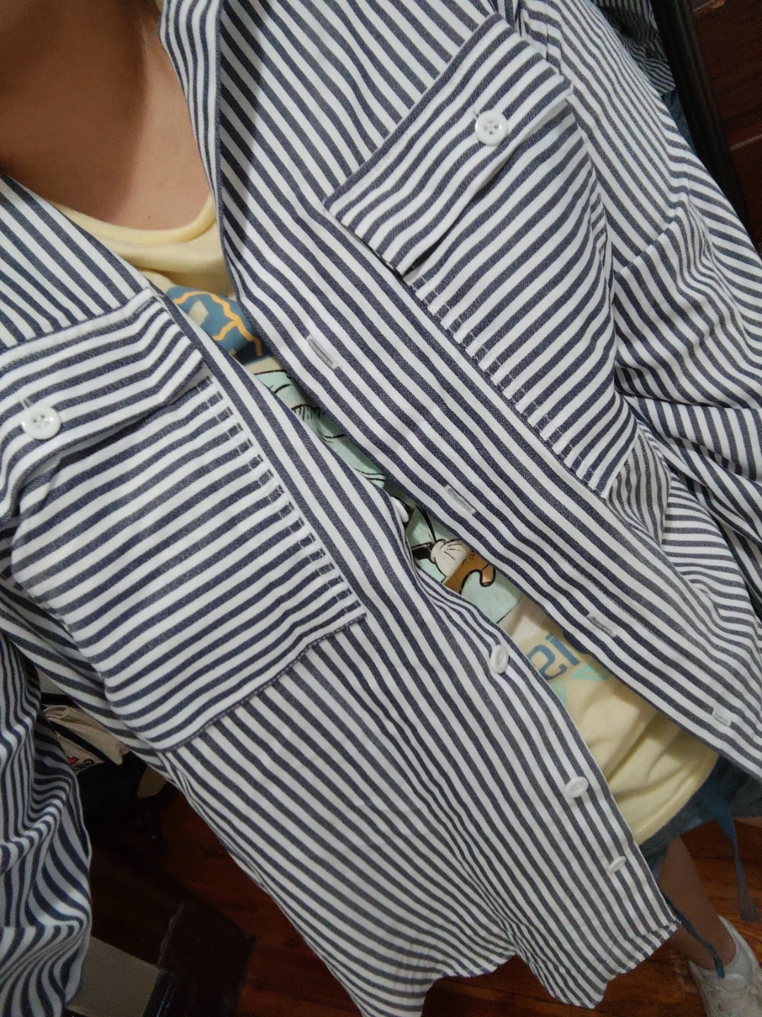 Blue and white dress shirt