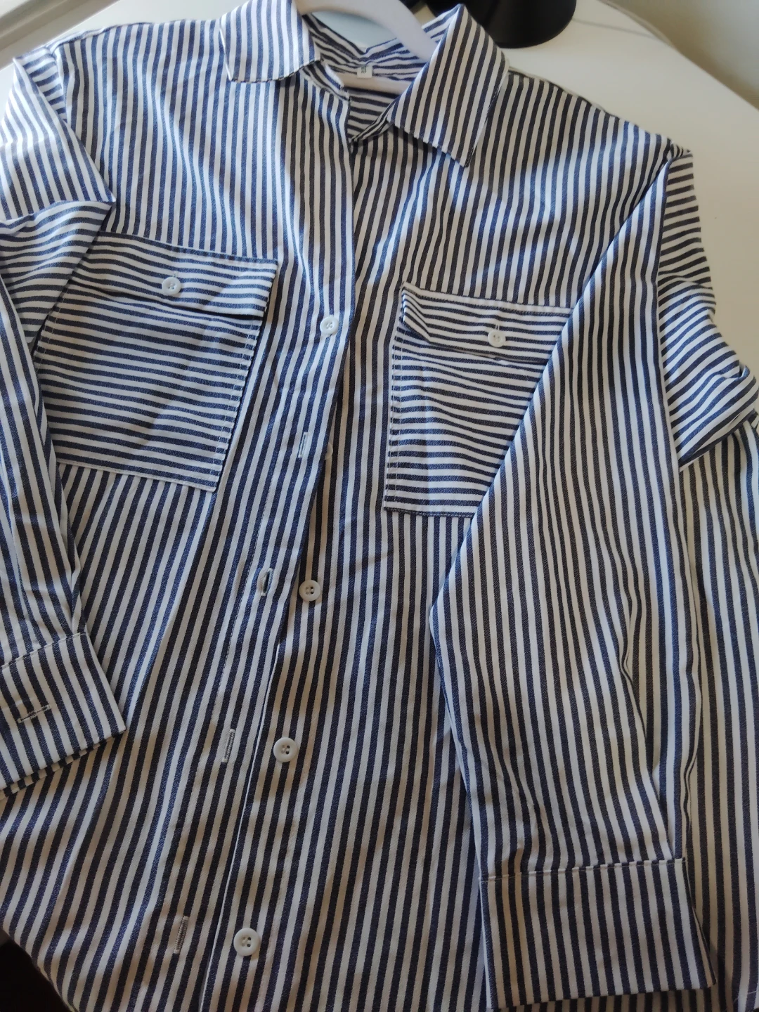 Blue and white dress shirt - photo 4