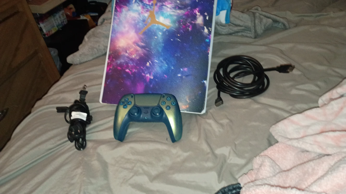 PlayStation 5  two power cords HDMI wire One controller