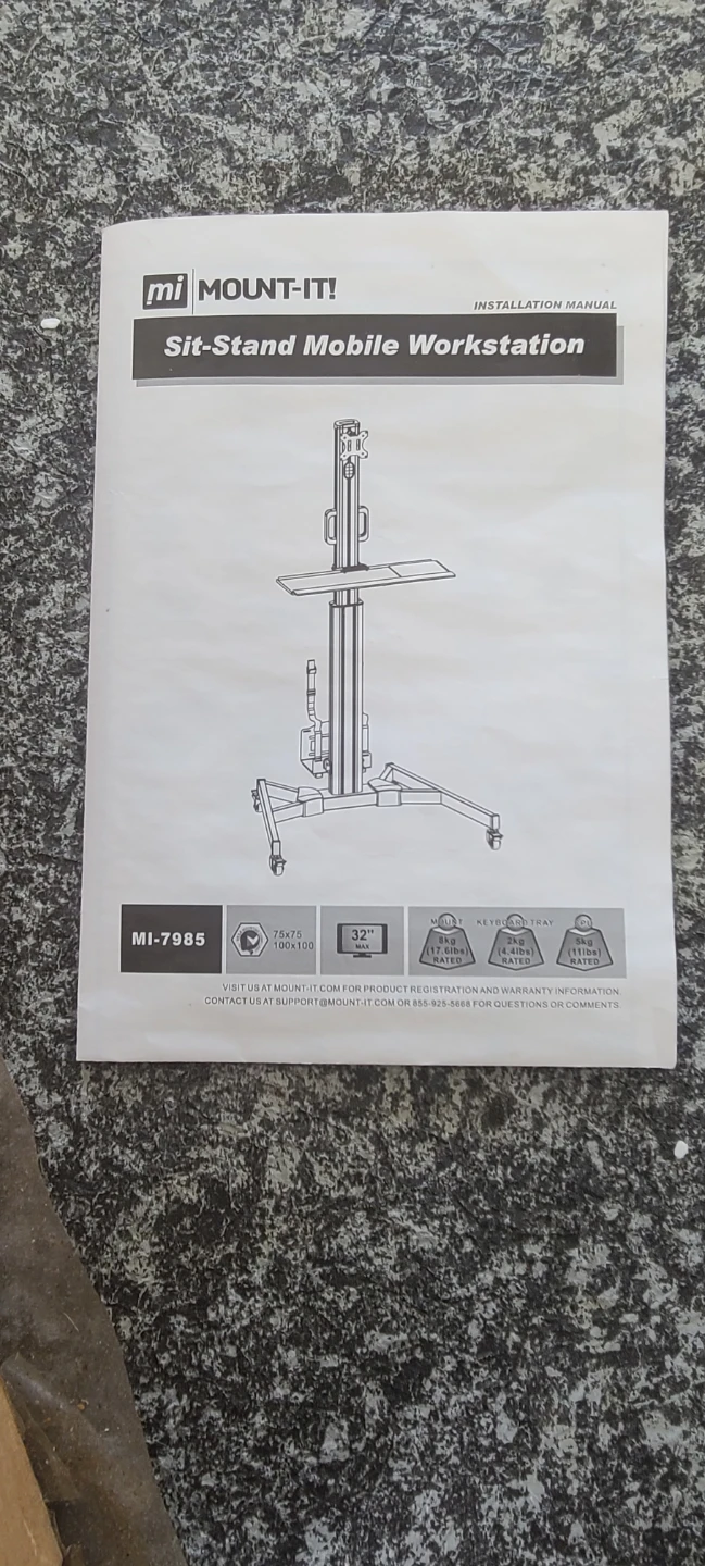 MOUNT-IT! Mobile Workstation Monitor Mount MI-7985 - photo 3