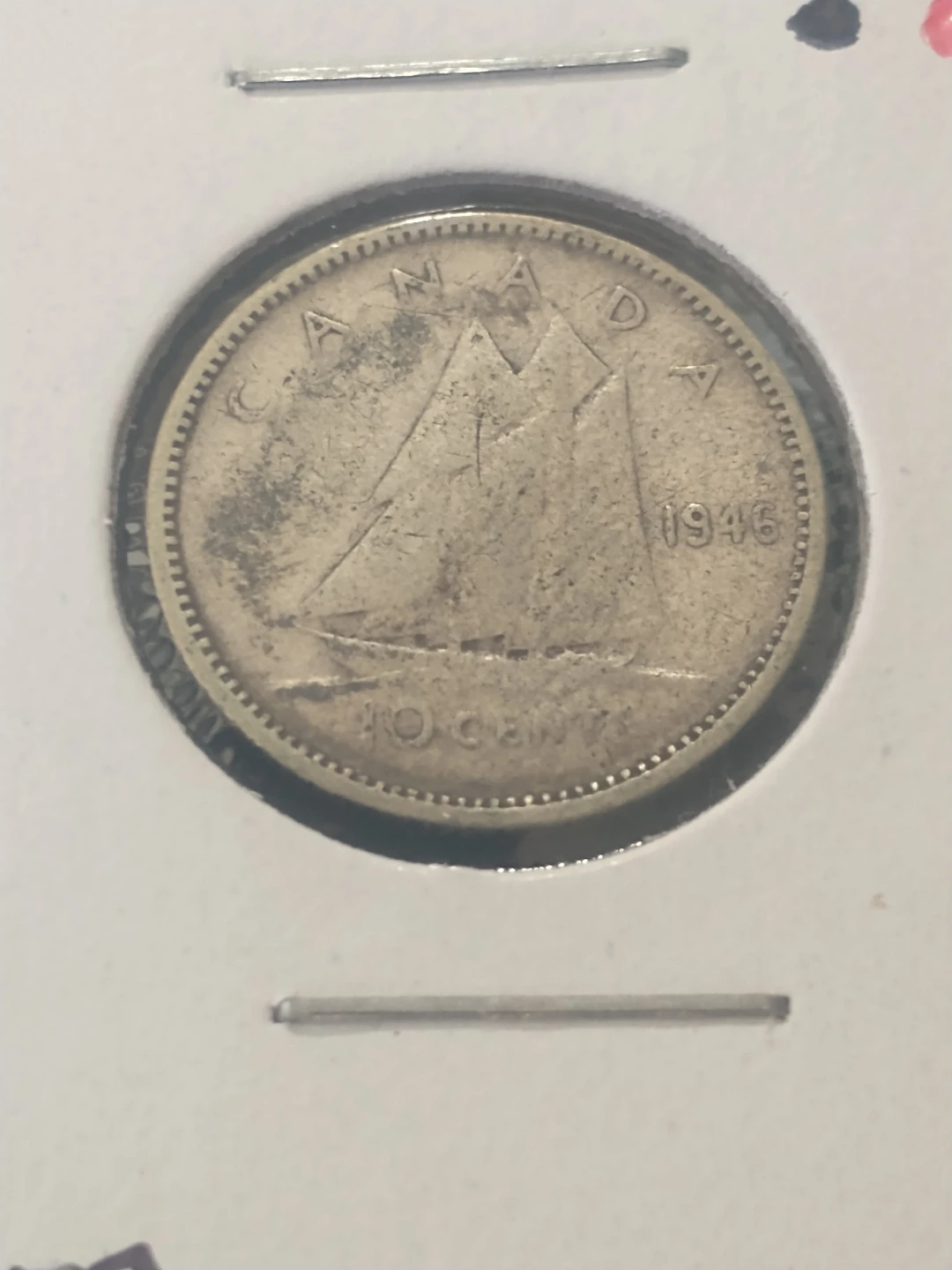 Canada silver dimes, lot 1:  1943, 1946, 1949, 1952 - photo 3