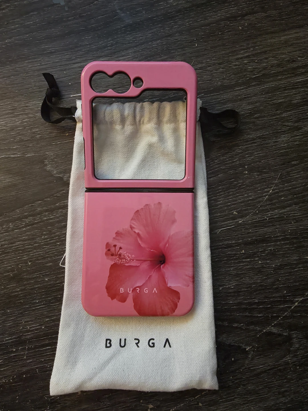Burga Pink Hibiscus Flip Phone Case