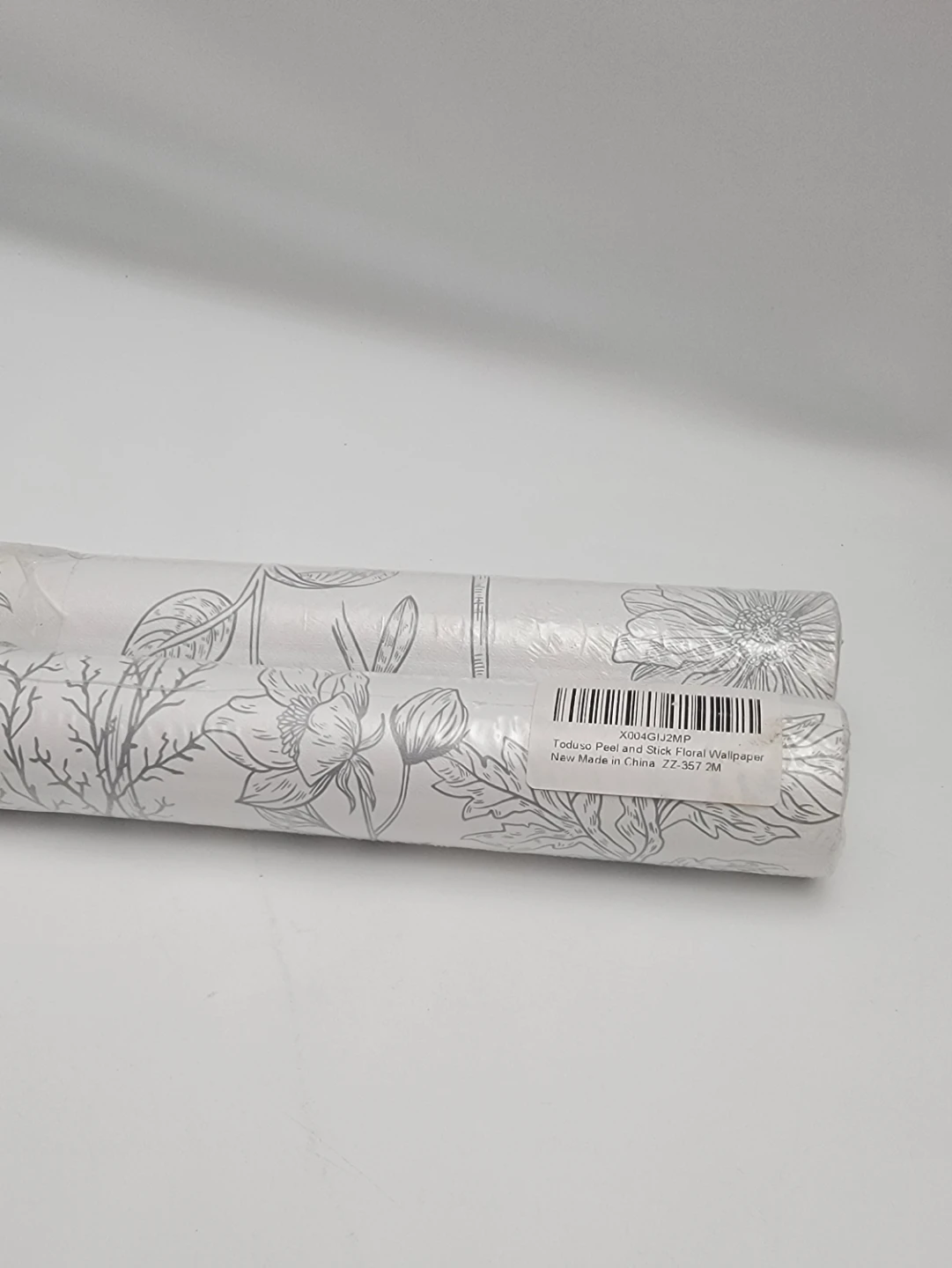 Blue Grey Floral Peel & Stick Wallpaper 17.3"x78.7", 2 Rolls - photo 5