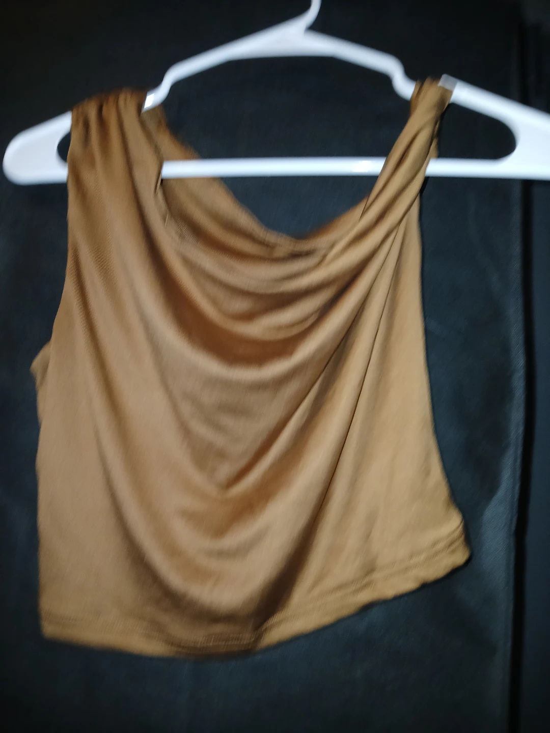 Brown Cowl Neck Tank Top - photo 2